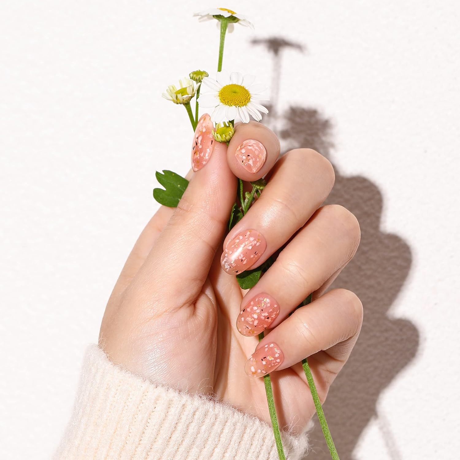 Bluesky Dancing Dahlia Flower Gel Nail Polish 10 Ml, Orange image number 5