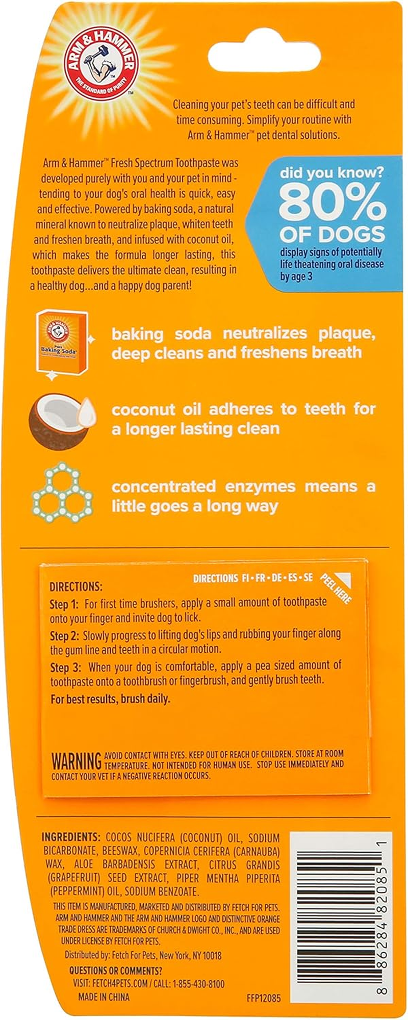 Arm & Hammer Fresh Coconut Mint Toothpaste Dogs image number 5