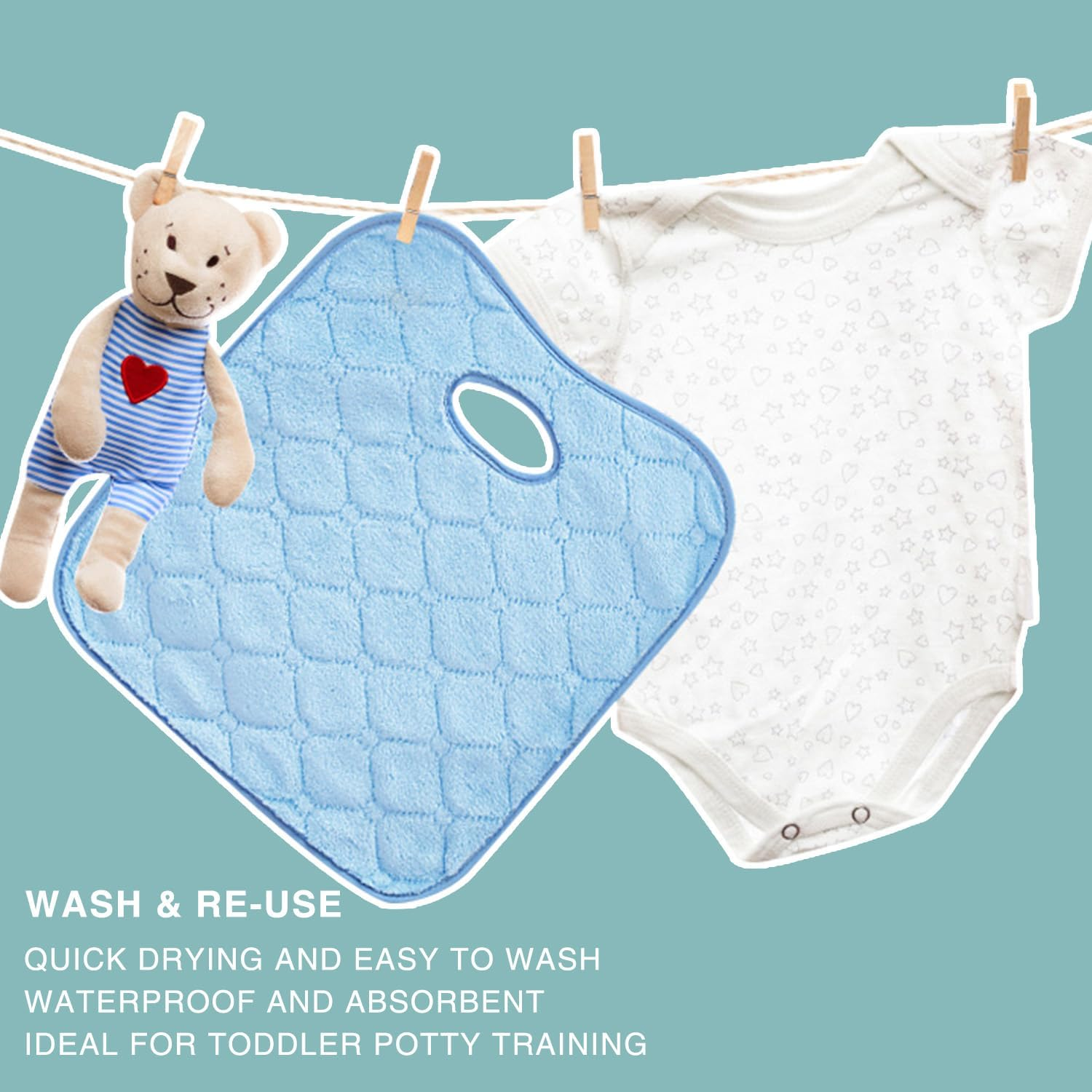 3 Pcs Baby Car Seat Protector Potty Taraining, Waterproof & Absorbent Car Seat Protectors for Child Seats image number 6