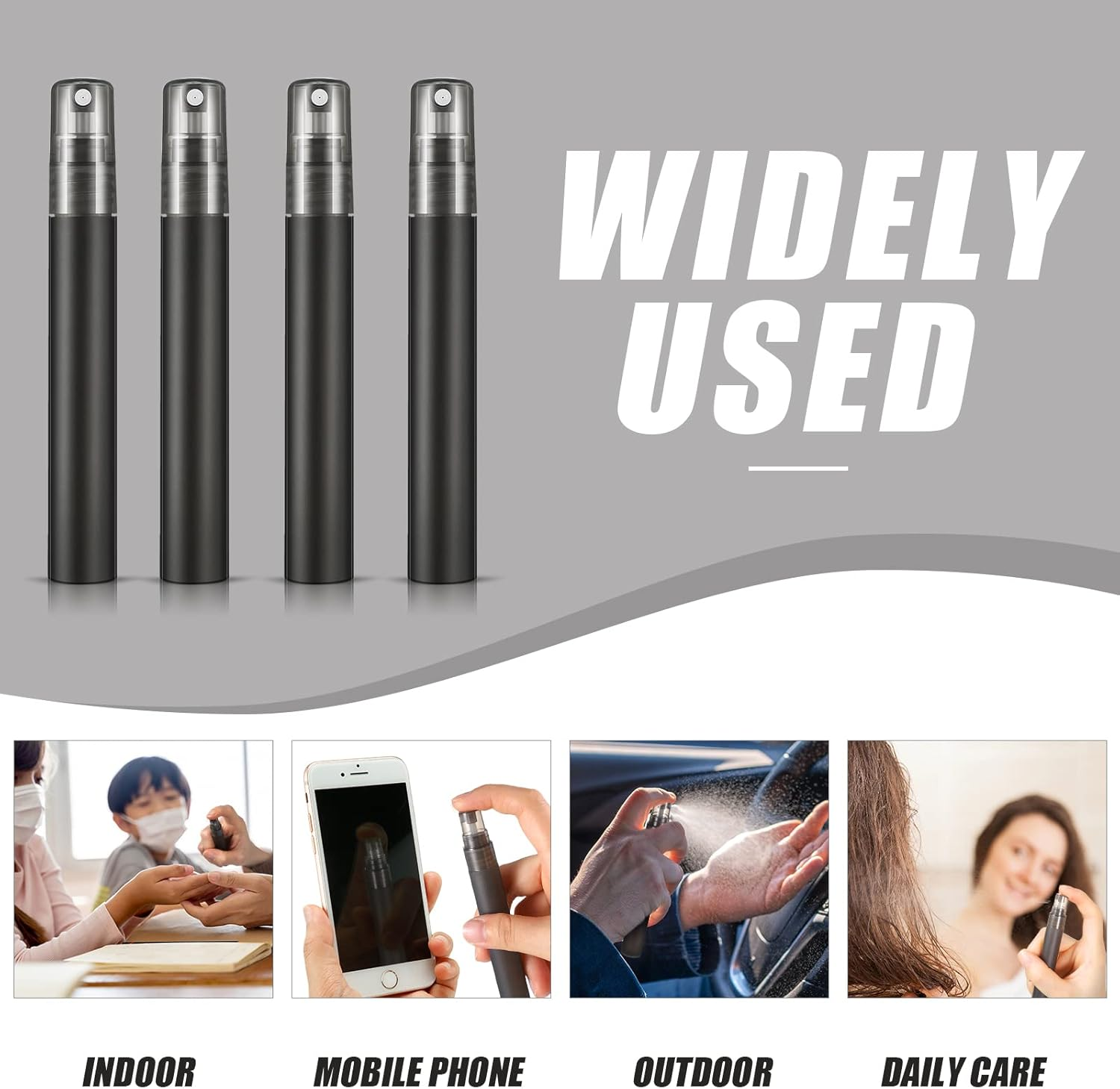 Remerry 10 Ml Perfume Spray Bottles Plastic Travel Refillable Mini Bottles for Women Small Fine Mist Sprayers Portable Frosted Perfume Sprayers Empty Atomizer for Essential Oil (100 Pcs) image number 2