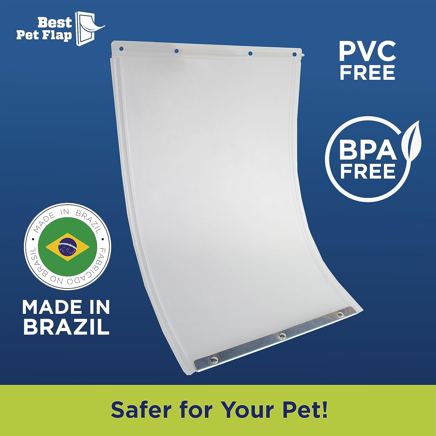 Best Pet Flap Xldog Door Compatible with Ideal Products Designer Series DSPRFXL RFXLN - Measures 10.5'' X 15'' Longer Lasting, Most Energy Efficient, Less Shrinkage, BPA Free (BPFXLN), Clear Frosted image number 1