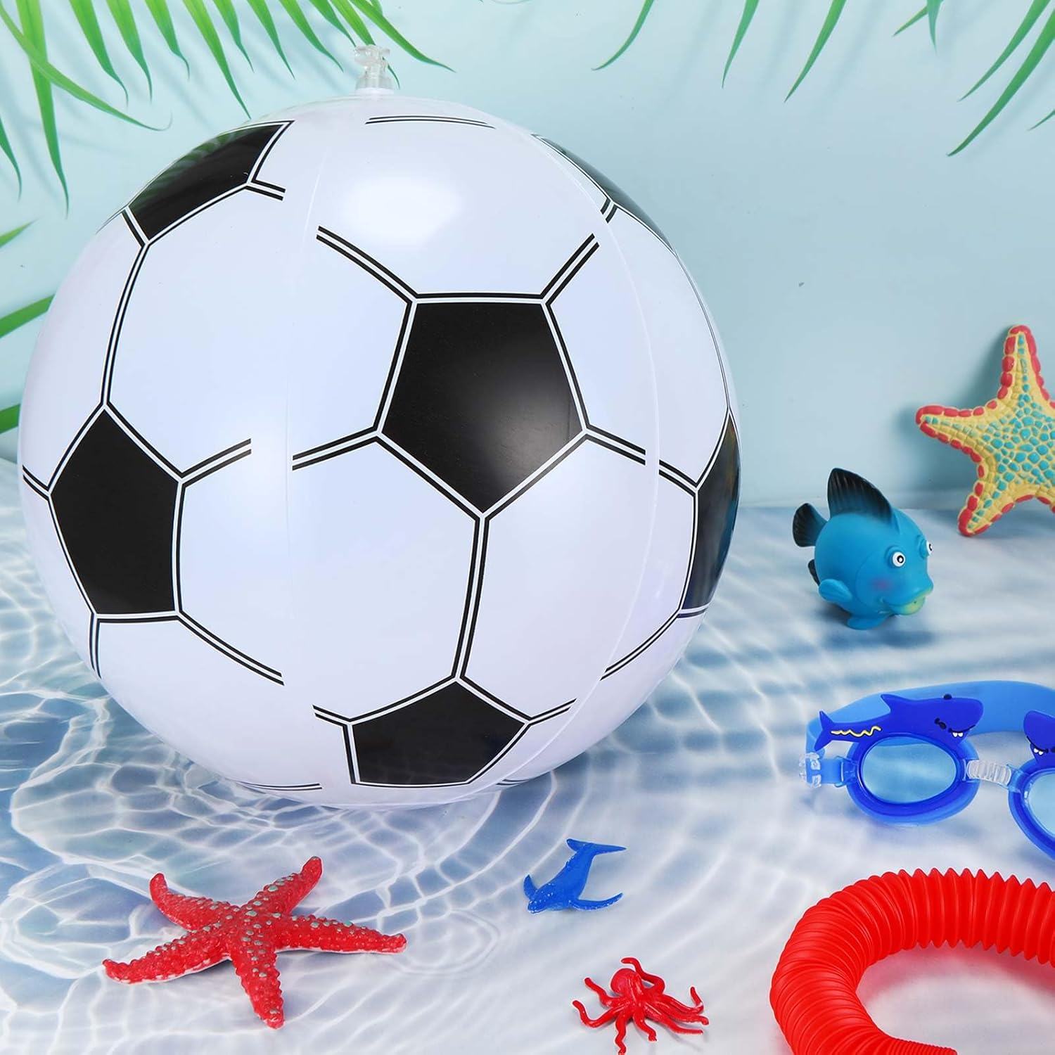 Chivao 100 Pcs Inflatable Beach Ball Bulk 16 in Large Sport Inflatable Ball Swimming Pool Blow up Ball for Outdoor Summer Activity Adult Teen Kid Party Favors Game Decoration Gift image number 3