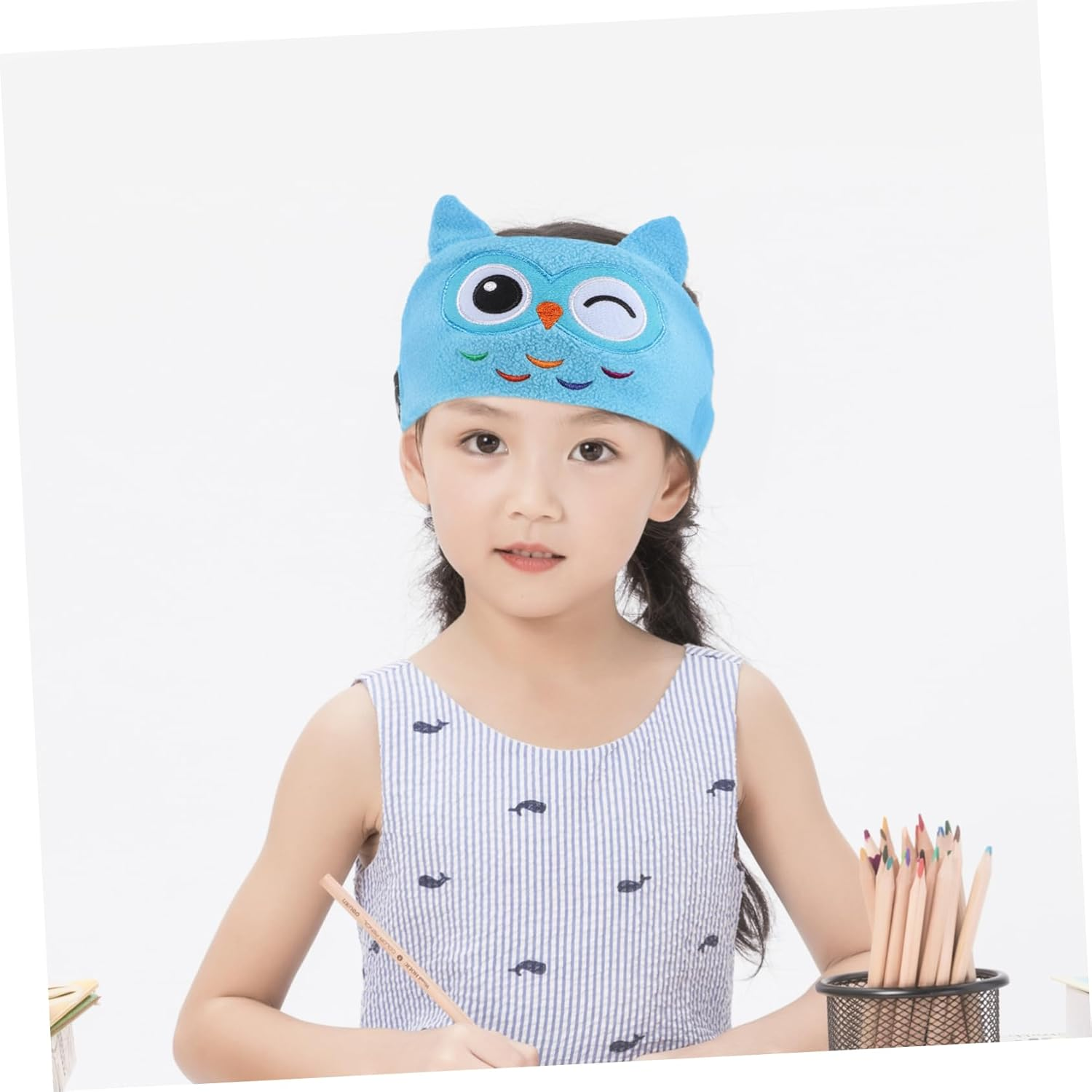 HOLIDYOYO Wireless Kids Headband Headphones Volume Limiter, Soft Skin-Friendly for Toddlers and Infants, Safe Music Earphones Owl Design for Travel and Sleep