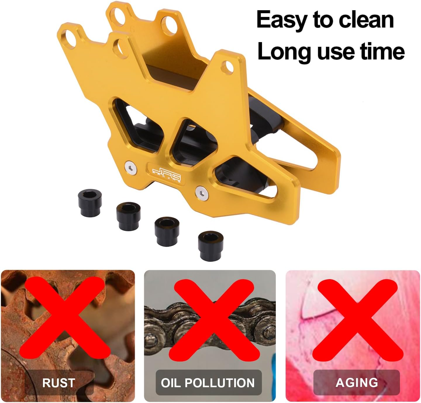 Anxin Motorcycle Chain Guide Guard Protection CNC for DRZ400 DRZ400E DRZ400S DRZ400SM DRZ250 RM125 RM250 RMZ250 RMZ450 RMX450Z Gold