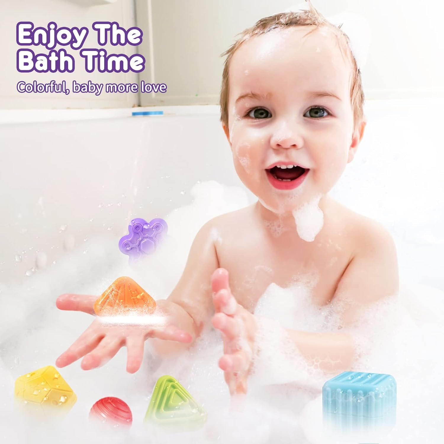 Baby Sensory Shape Sorter Blocks Toy, Activity Cube, Montessori Educational Learning Fine Motor Skills Toys for Babies Toddlers