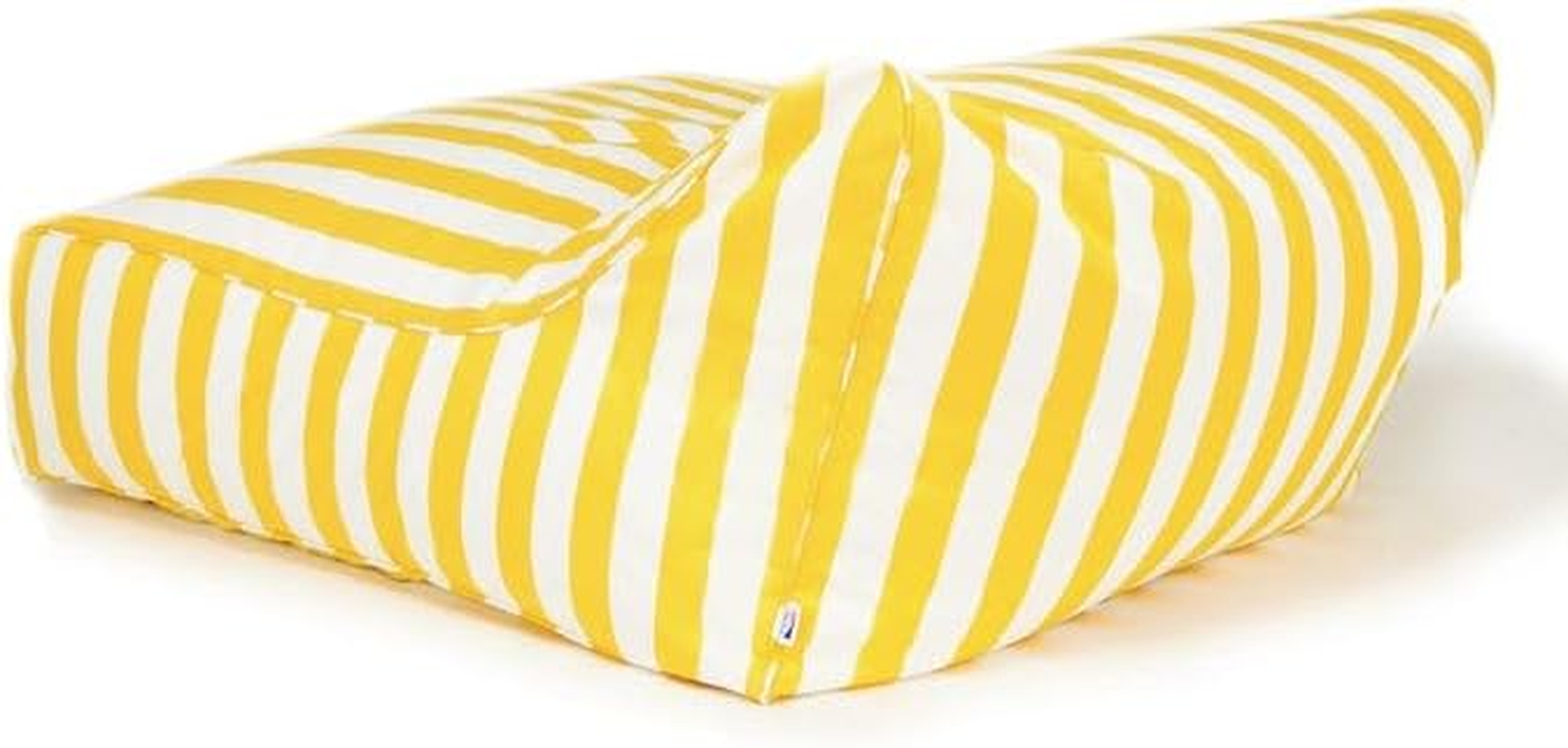 Billy Fresh Hang Out Outdoor Beanbag, 120 Cm Length X 110 Cm Width X 70 Cm Height, Yellow/White Stripe image number 2