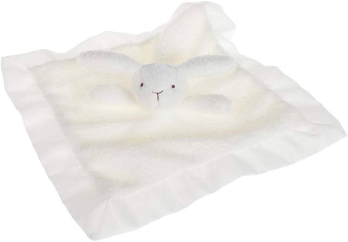 Apricot Lamb Snuggler Plush Infant Stuffed Animals Bunny Security Blanket Nursery Character Blanket (Green Bunny, 14 Inches) image number 3