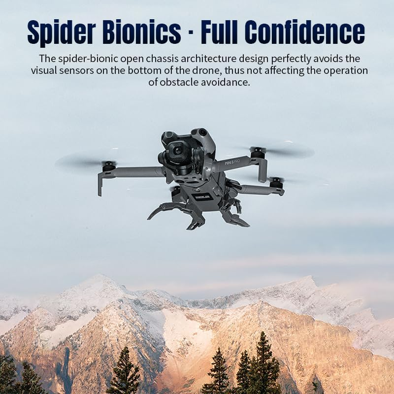 Spider Landing Gear for DJI Mini 5 Pro, Height-Adjustable Tripod Legs, ABS and Silicon Construction, Quick Release Design, Sensor and Gimbal Protection image number 4