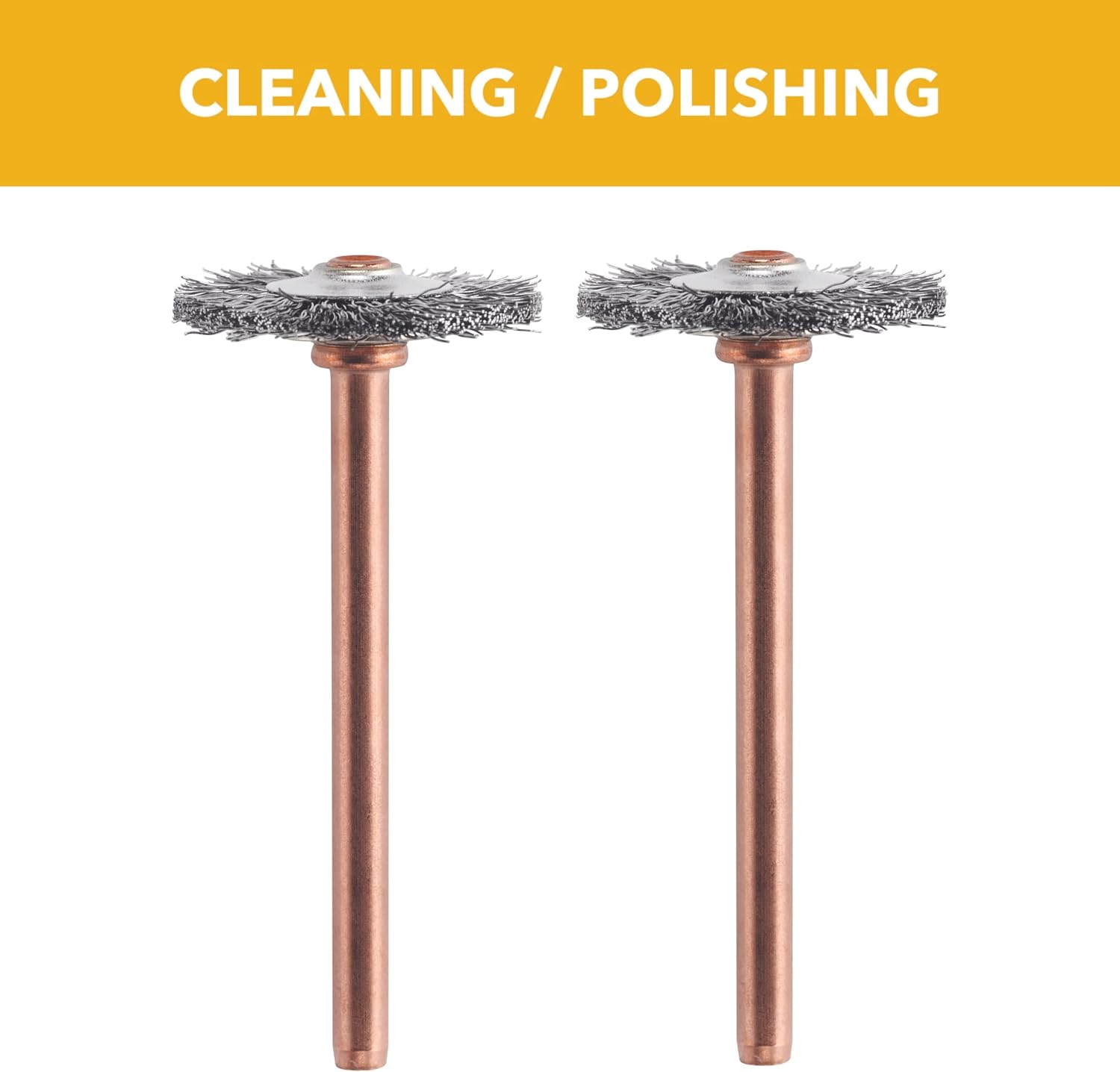 Dremel 530 Stainless Steel Brush Accessory Set, 2 Brushes (19 Mm) for Cleaning Corrosive Resistant Materials image number 6