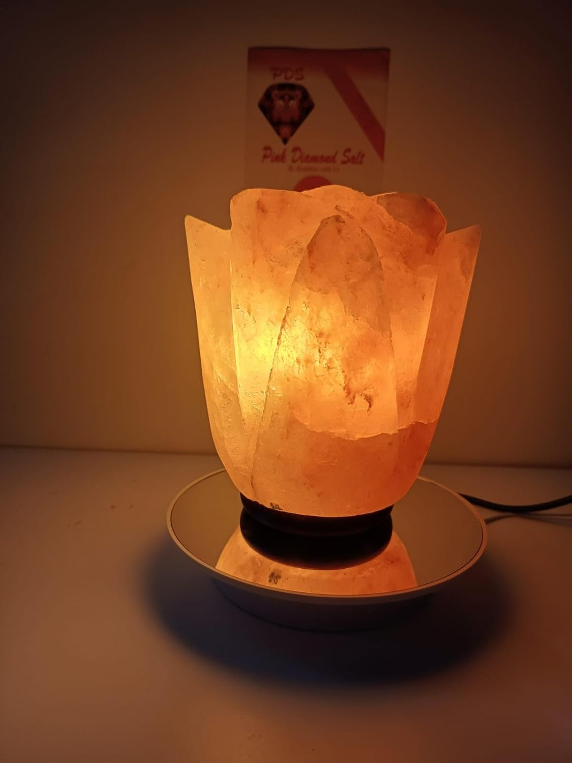 Premium Himalayan Large Lotus Salt Lamp 100% Authentic, Handcrafted from the Foothills of the Himalayas Beautifully Hand Craft Lilly Flower Comes with Complete Electric Fitting &ndash; Quality Guaranteed image number 5