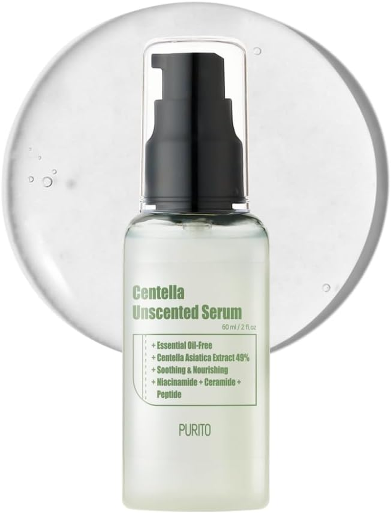 PURITO Centella Unscented Serum 60 Ml / 2 Fl.Oz, Serum for Face, Centella Asiatica, Recovery Facial Serum, Calming Soothing Serum