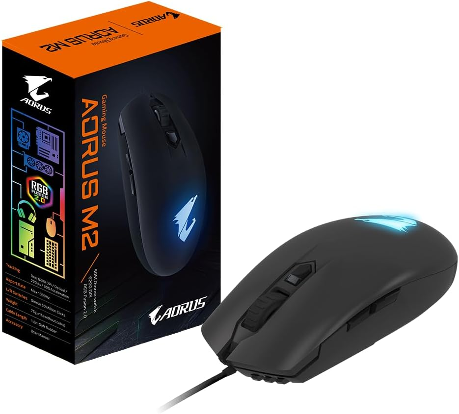 Gigabyte GM-AORUS-M2 Optical Gaming USB Mouse image number 6