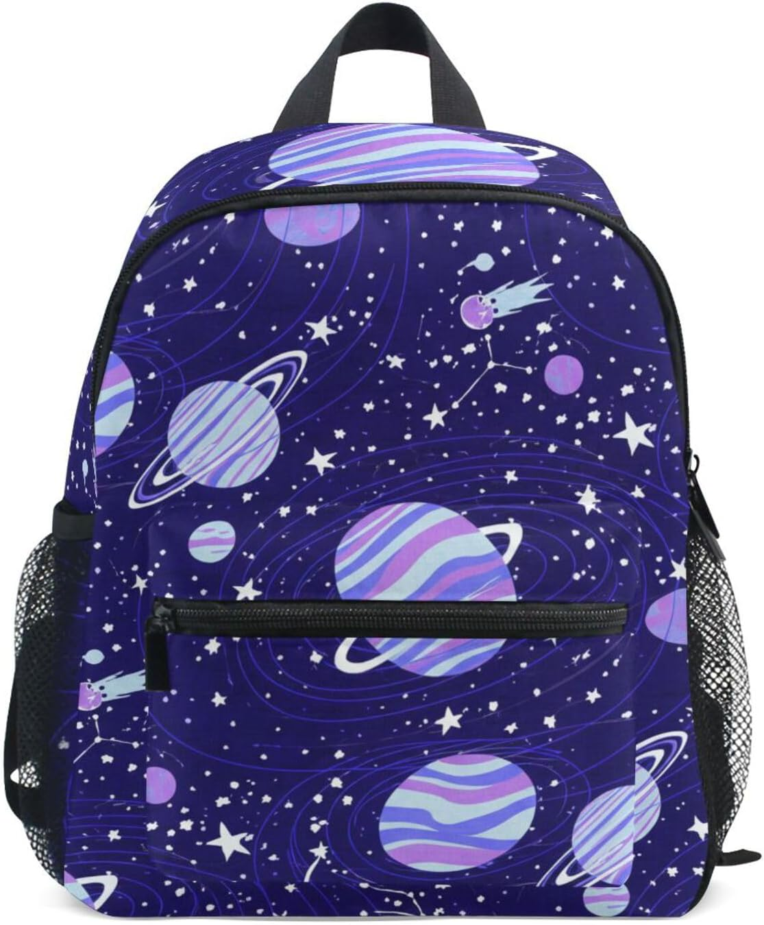 RPLIFE Toddler Backpack for Boys Girls, Cute Planets Stars Purple Little Kid'S Backpacks Mini Kindergarten Backpacks, 3-8 Years image number 4