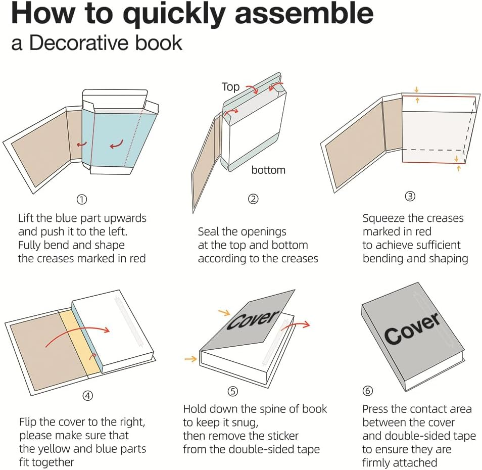 3 Pcs Fashion Decorative Books for Home Decor,Modern Faux Books for Farmhouse Decor,For Boho Decoration Coffee Table/Shelf Accessories/Office/Living Room/Bedroomfor/Desk - 3-Style Deluxe Perfome image number 6