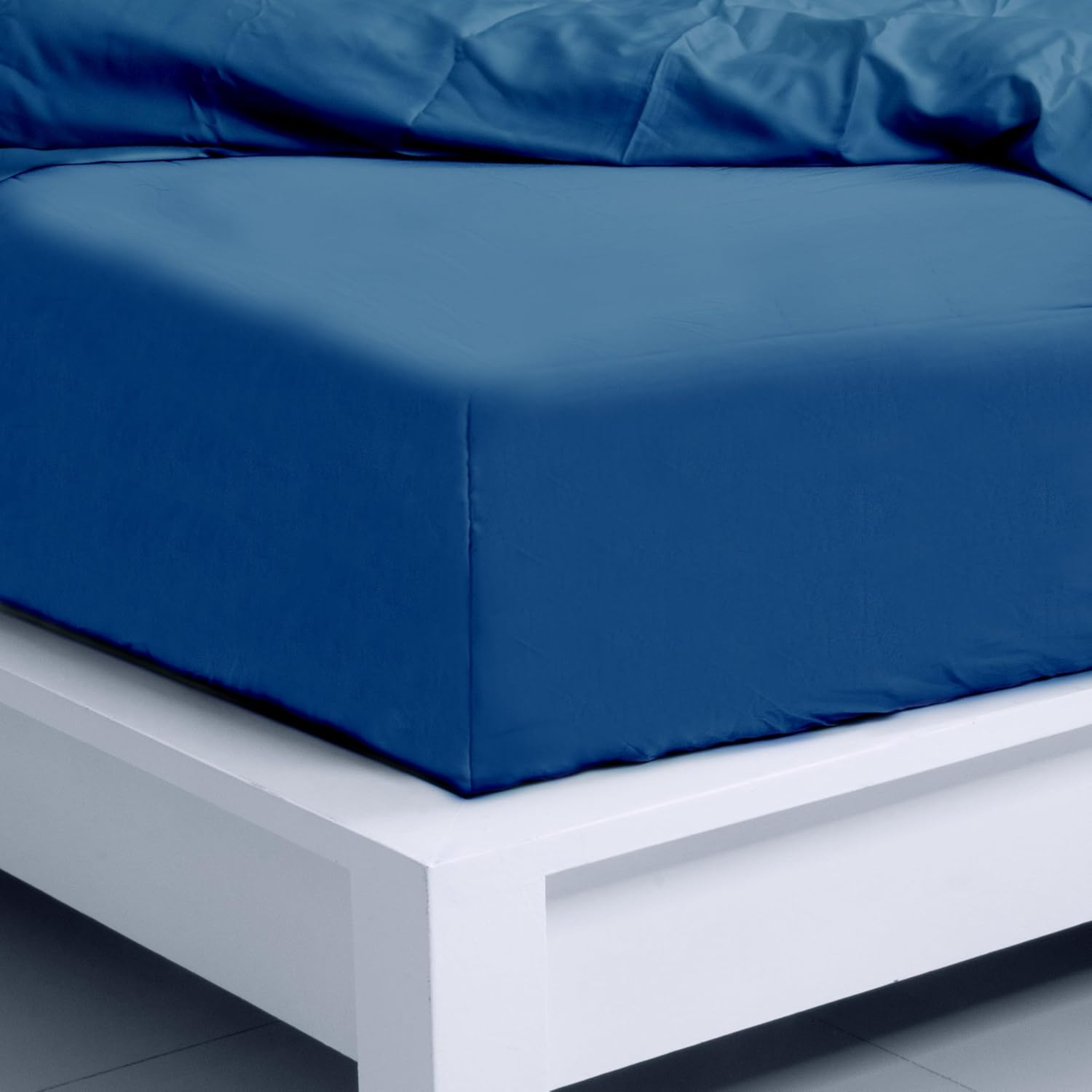 Bambaw Bamboo Bed Linen 155 X 220 Cm, Sustainable Bamboo Duvet Cover, Soft Hotel Quality Bed Linen, Cooling Duvet Cover 155 X 220 Cm, Summer (Navy Blue) image number 2