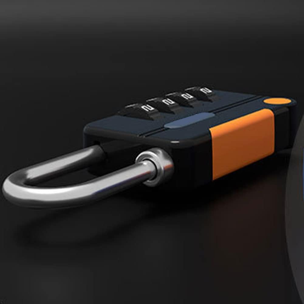 2Pack Combination Lock, 4 Digit Combination Padlock Set, Small Waterproof Padlocks, for School Gym Locker, Sports Locker, Fence, Toolbox, Gate, Case, Hasp Storage(Black) image number 6