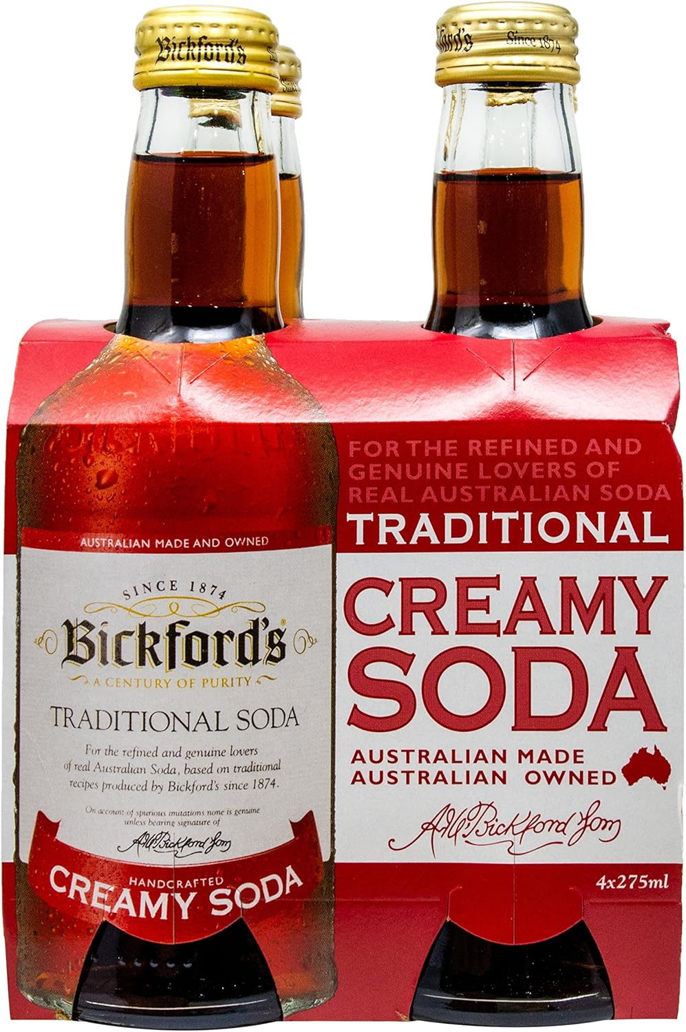 Bickford'S Creamy Traditional Soda, 4 X 218 G, Creamy Soda image number 1
