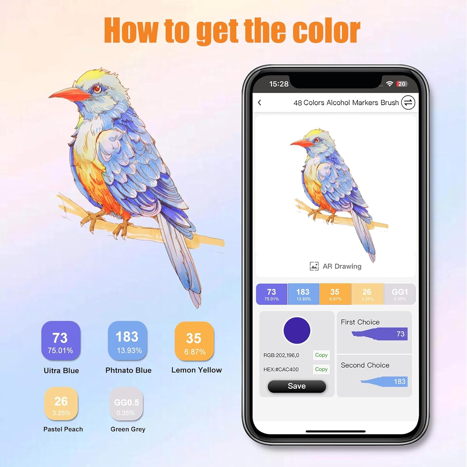 168 Colors Alcohol Brush Markers with Free App,Dual Brush & Chisel Tips Blender Art Markers for Adults and Kids, Alcohol Based Markers Dual Tips for Painting, Sketching, Drawing image number 3
