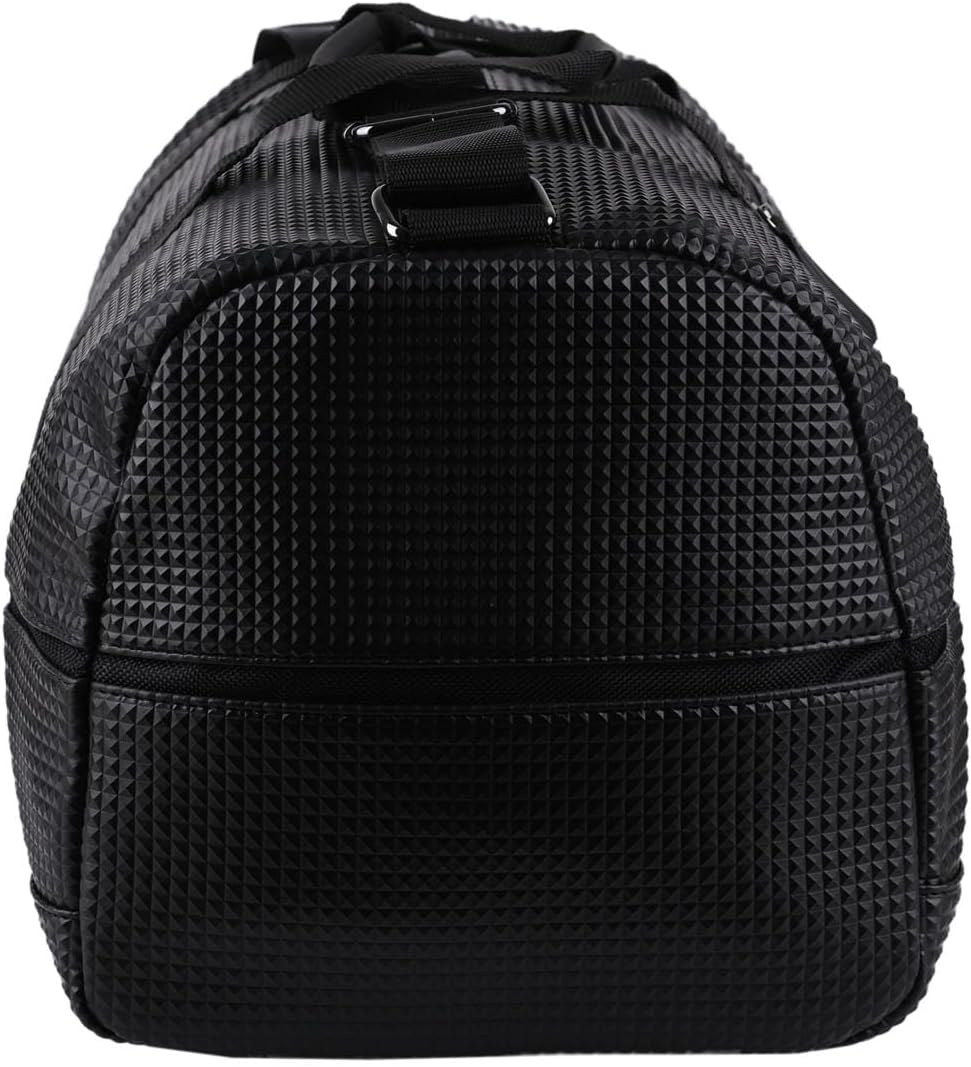 Police Faux Leather Travel Bag for Men and Women, Work Bag for Gym, Weekend, Duffle Bag Black, Black, Hand Luggage, Black, Hand Luggage image number 4