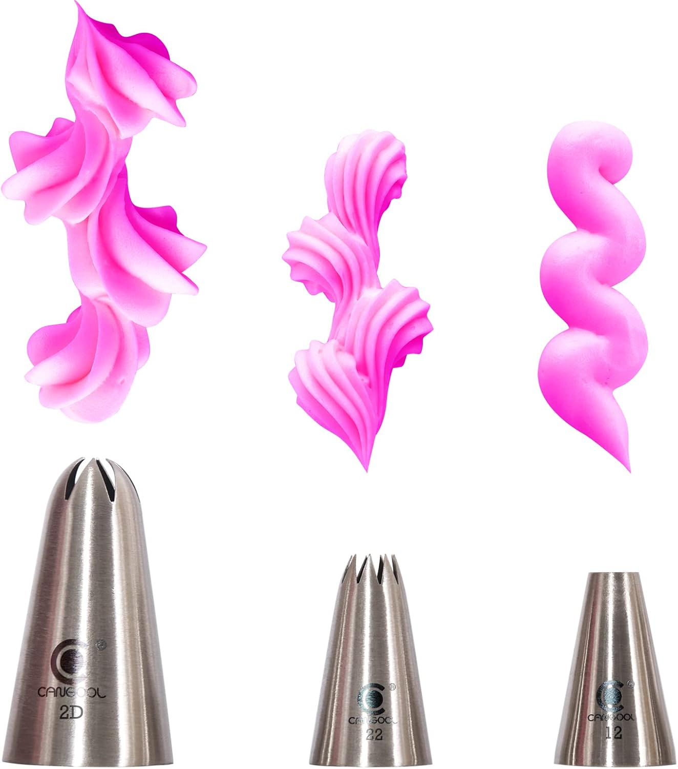 Cupcake Decorating Icing Tips and Piping Bags 16-Piece Set image number 3