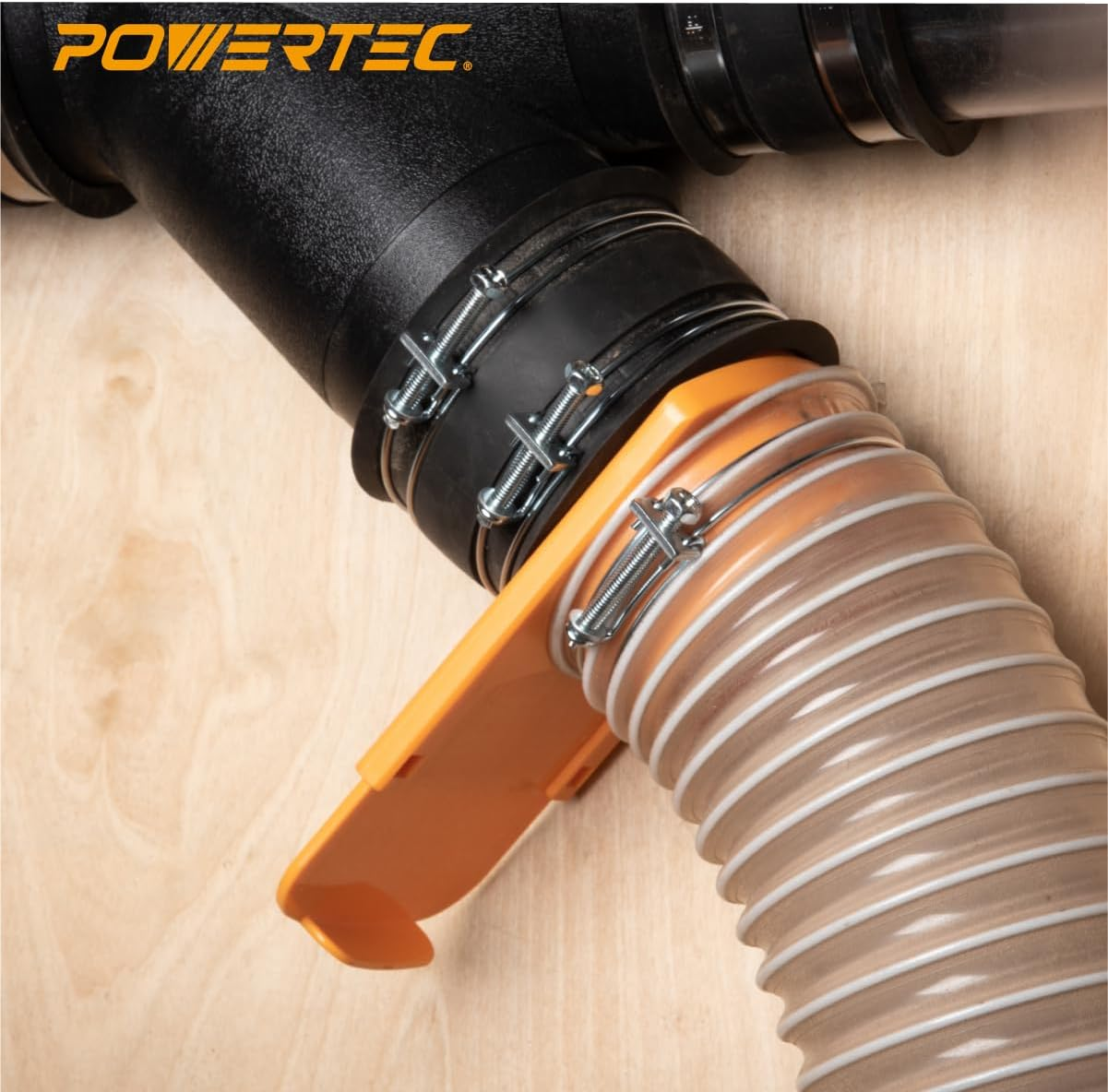 POWERTEC 4 Inch Double Wire Hose Clamp with Bolt, 10 PK Adjustable Hose Clamps for Dust Collector, Dust Collection Hose and Dryer Vent Hose, Pipe Clamp, Worm Gear Clamp, 70261 (Color May Vary) image number 4