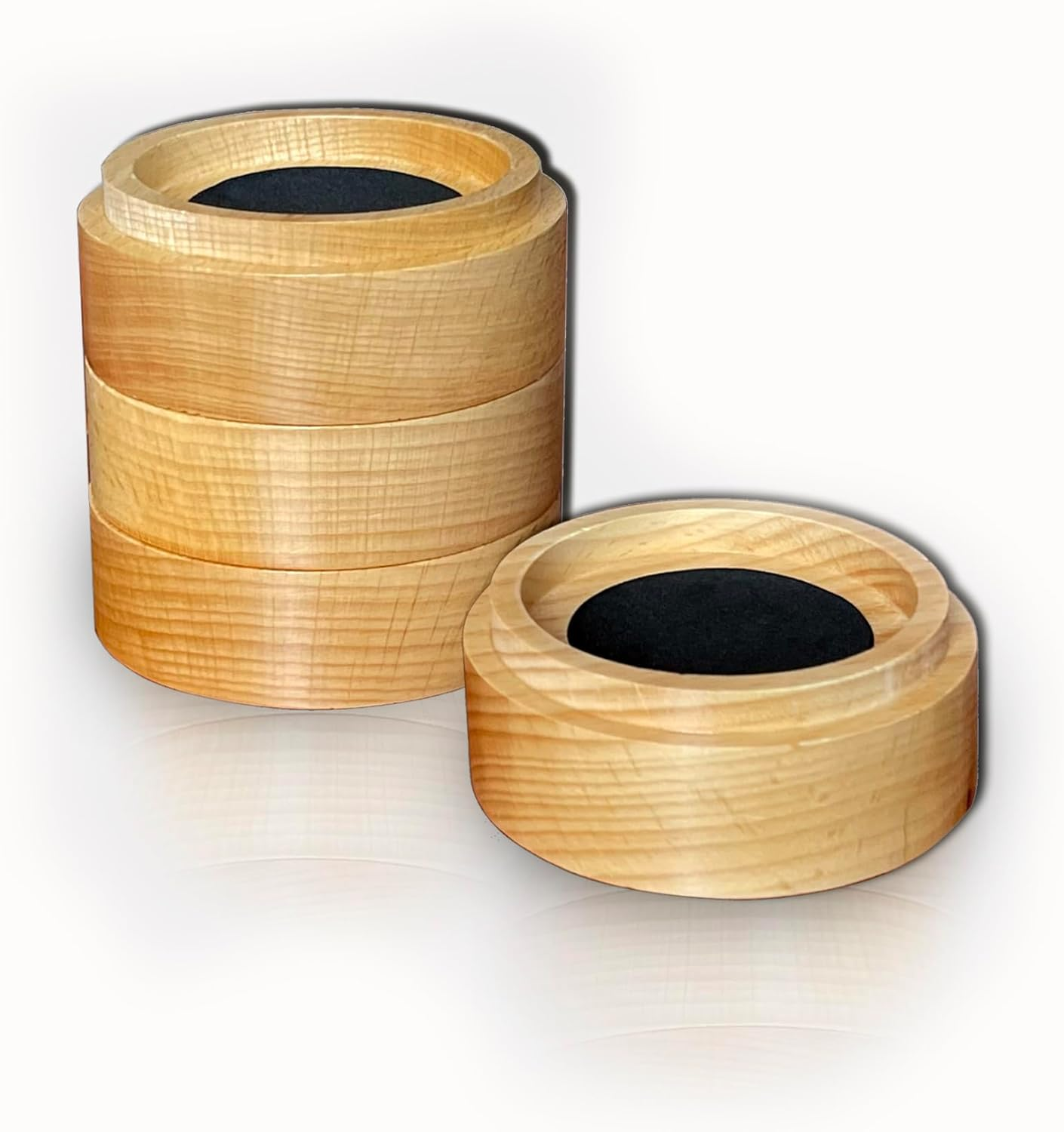 1" Heavy Duty Bed Risers, Bed Lifts, Furniture Risers, Great for under Bed Storage, Bed, Table, and Chair Lifts, Adds 1" Height to Heavy Furniture or Beds of 4Pcs image number 1