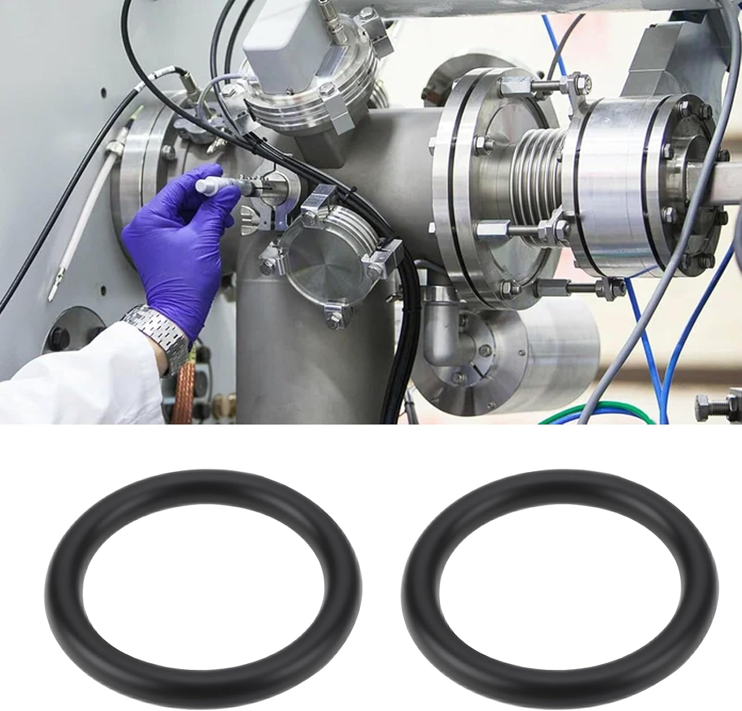 Create Idea 20Pcs Rubber Gasket ID 15Mm OD 20Mm Thickness 2.5Mm for Industrial Equipment Furniture Black Sealing Ring