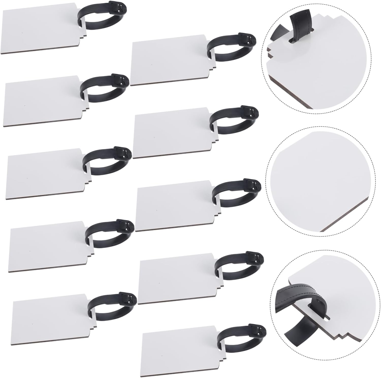 KONTONTY Thermal Transfer Luggage Tag Blank Suitcase Labels for DIY Sublimation Blank Luggage Tag Heat Transfer for Travel and Cruise Essentials image number 6