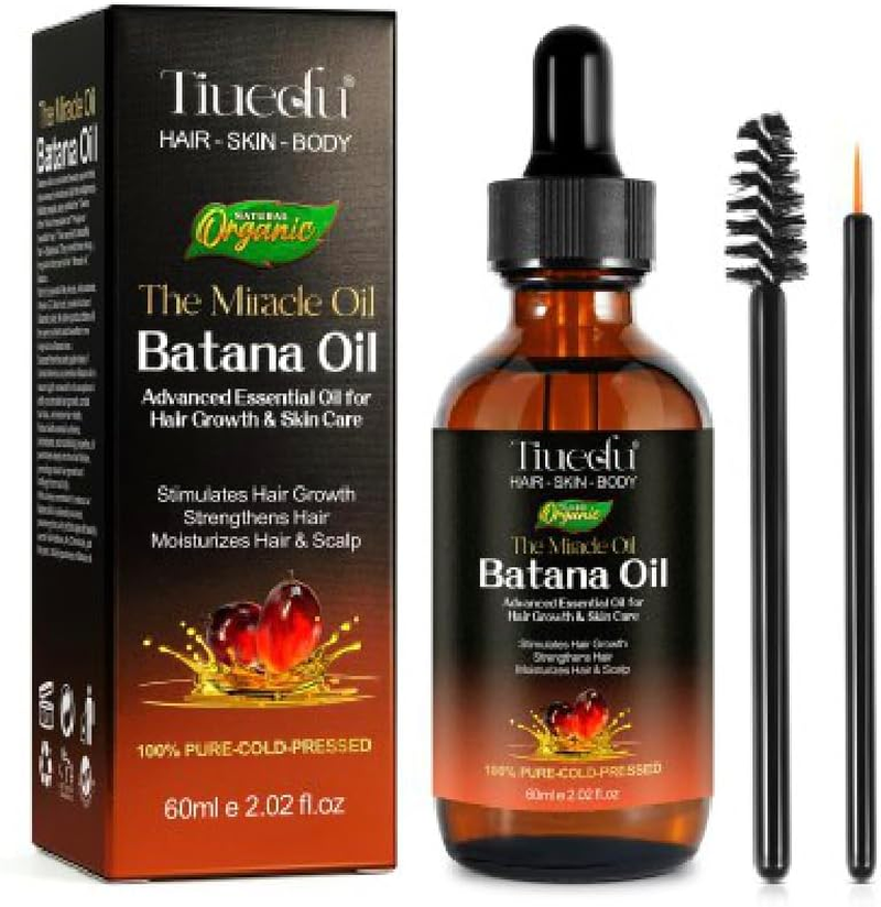 Batana Oil for Hair &ndash; Natural & Unrefined | Deeply Nourishes Scalp & Moisturizes Hair | Perfect for Dry, Brittle, or Damaged Hair | 60Ml