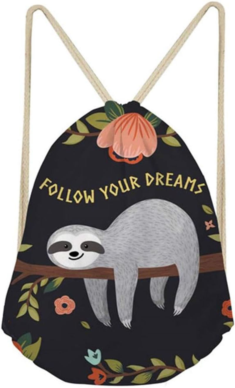 CLOHOMIN 3D Animal Drawstring Bag Gym Sackpack Hiking Yoga Swimming Backpack Travel Beach Gymsack image number 2