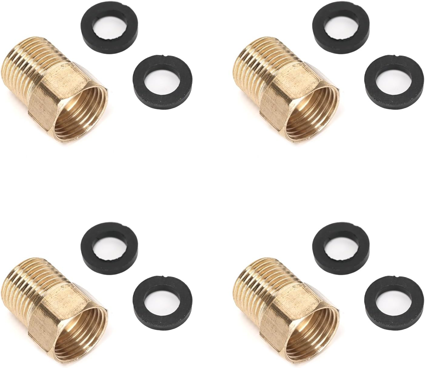 Ruimou 4Pcs Brass Check Valve G Thread (1/2 Inch Female to 1/2 Inch Male) with Washer for Water Heaters Tanks Towers Toilets Intake Systems Backflow Preventer image number 5