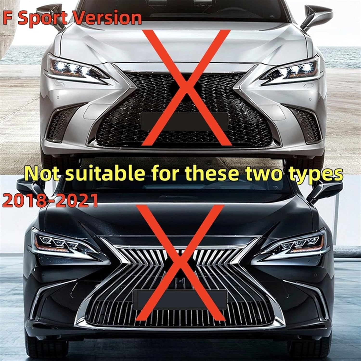 For Lexus, ES250 ES350 ES300 2016-2018 Car Front Grille Bumper Radar Sensor Cap Trailer Towing Eye Hook Cover Tow Hook Cover(1Pc Radar Cover L)