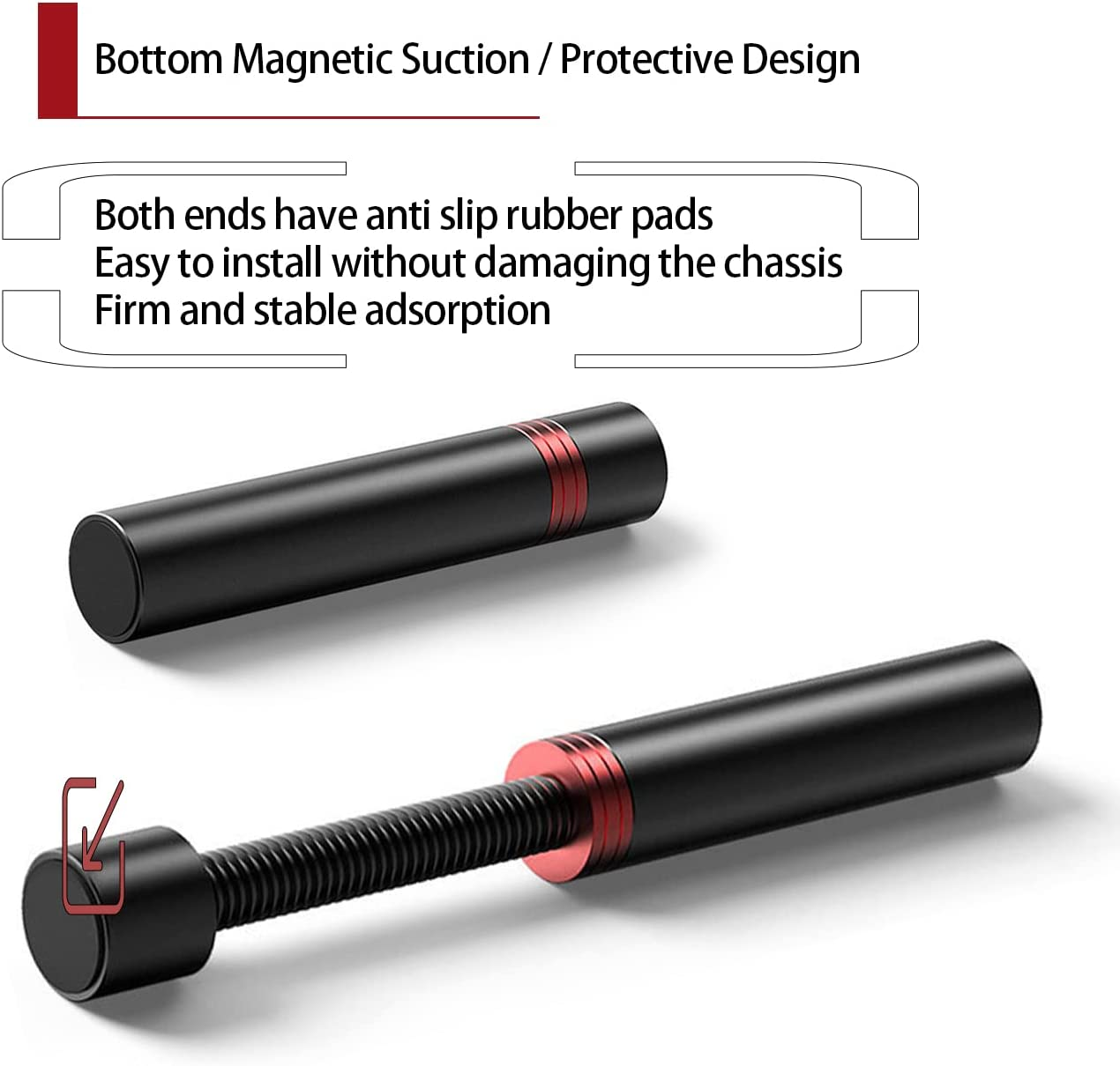 Graphics Card GPU Support Bracket, Adjustable Height GPU Sag Bracket with Magnet and Non-Slip Sheet, GPU Brace for Prevent Universal VGA Graphics Card Sag (Holder Mini) image number 6