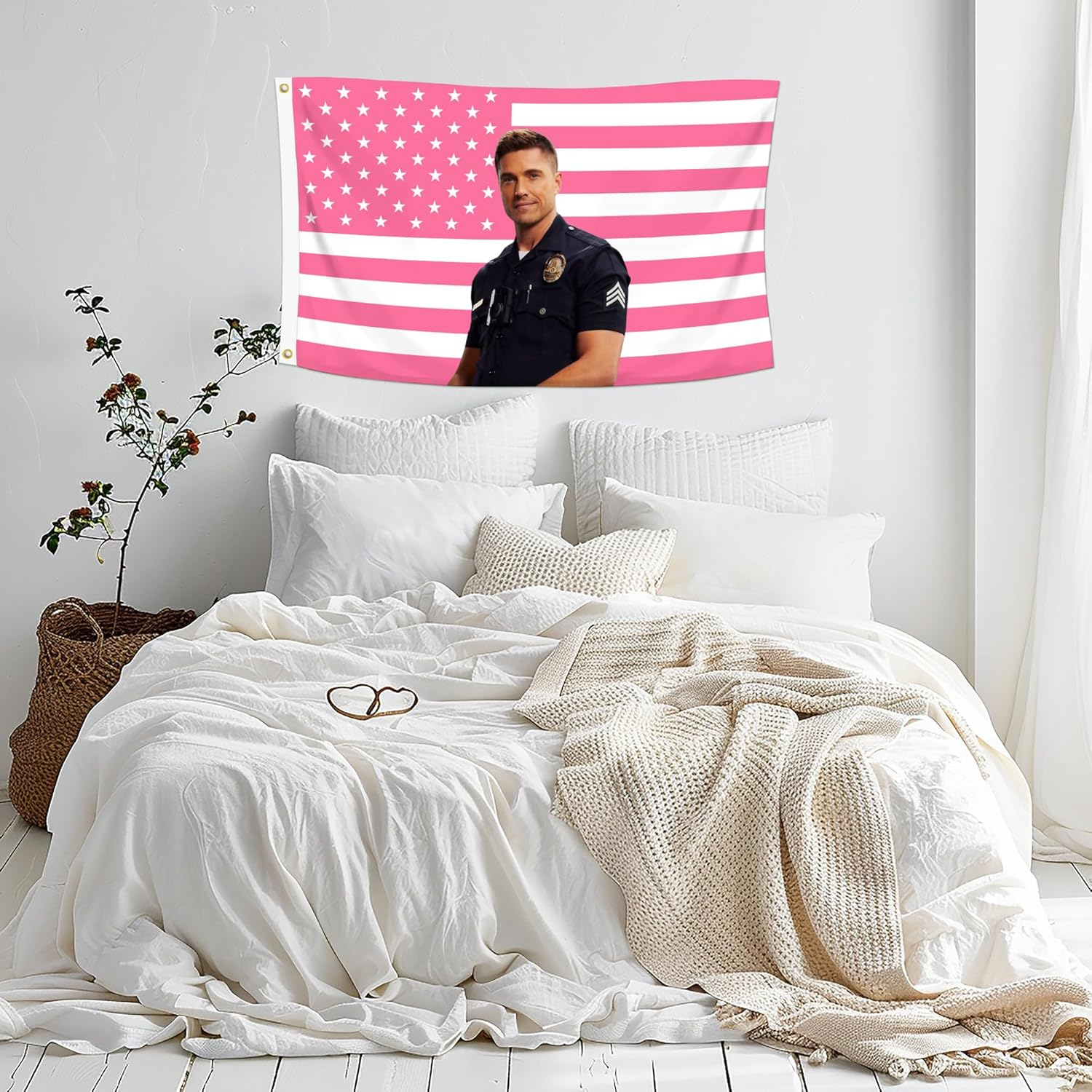 Shmbada Eric Winter Tim Bradford 3X5 Foot Decorative Flag Tapestry Poster with 2 Brass Grommets for Outdoor Indoor, Double Stitched Wall Hanging Room Art Decor, College Dorm Porch Decorations image number 1