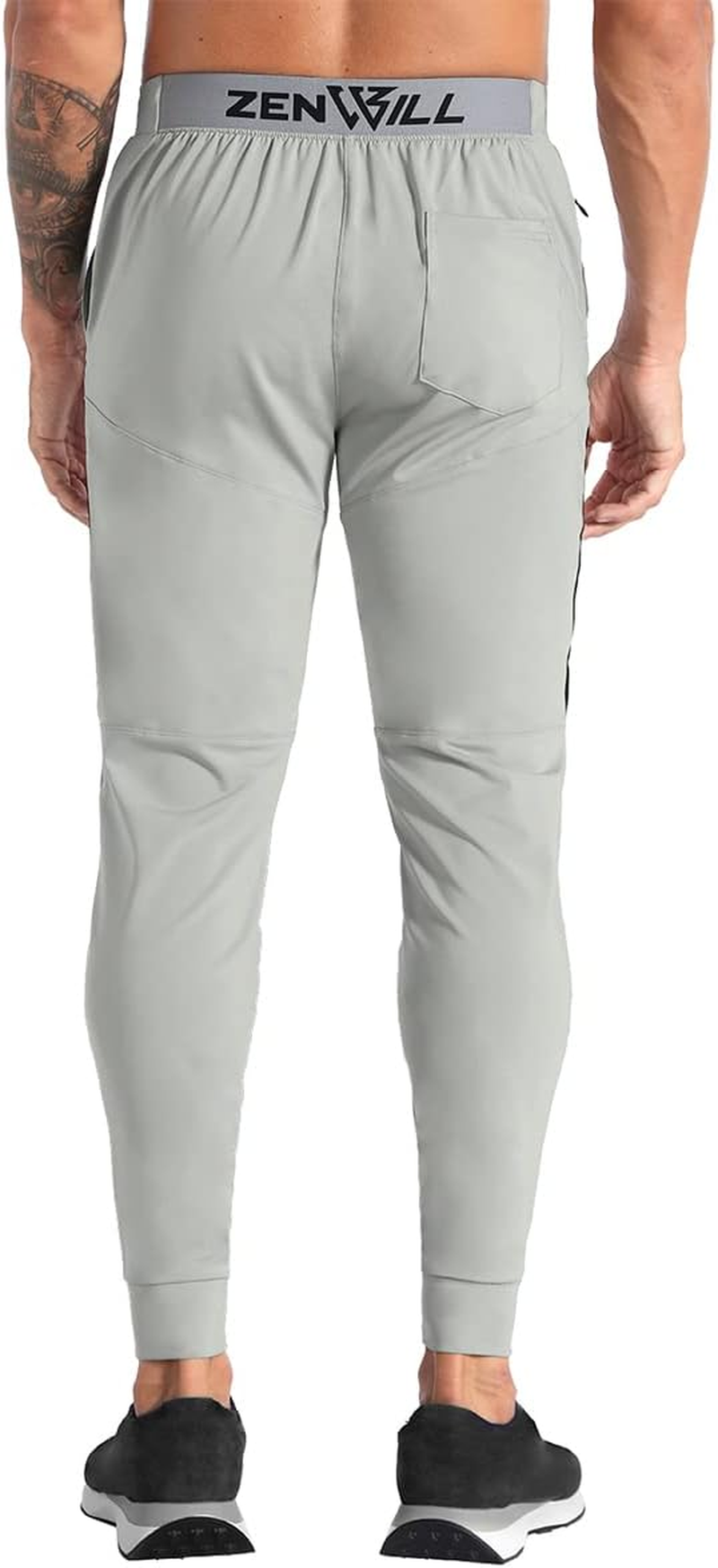 ZENWILL Men'S Lightweight Gym Track Pants,Mens Casual Athletic Workout Joggers Sweatpants with Zip Pockets image number 2