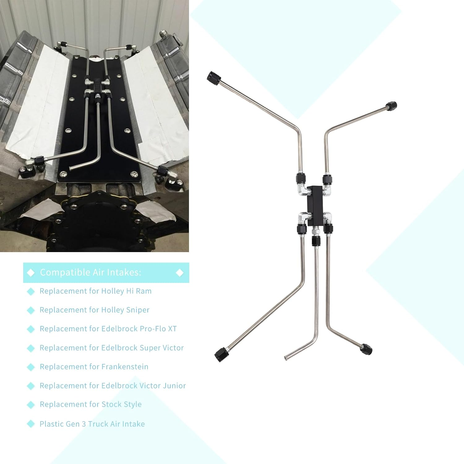 Gugxiom LS Coolant Crossover Steam Vent Kit, Handmade LS Steam Vent Kit, Steam Port Kit, Black Anodized LS Steam Port Kit for LS1 LS2 LS3 LS6 LS7 LSX Engines, Etc. (Gugxiomc84Ayidkg2) image number 3