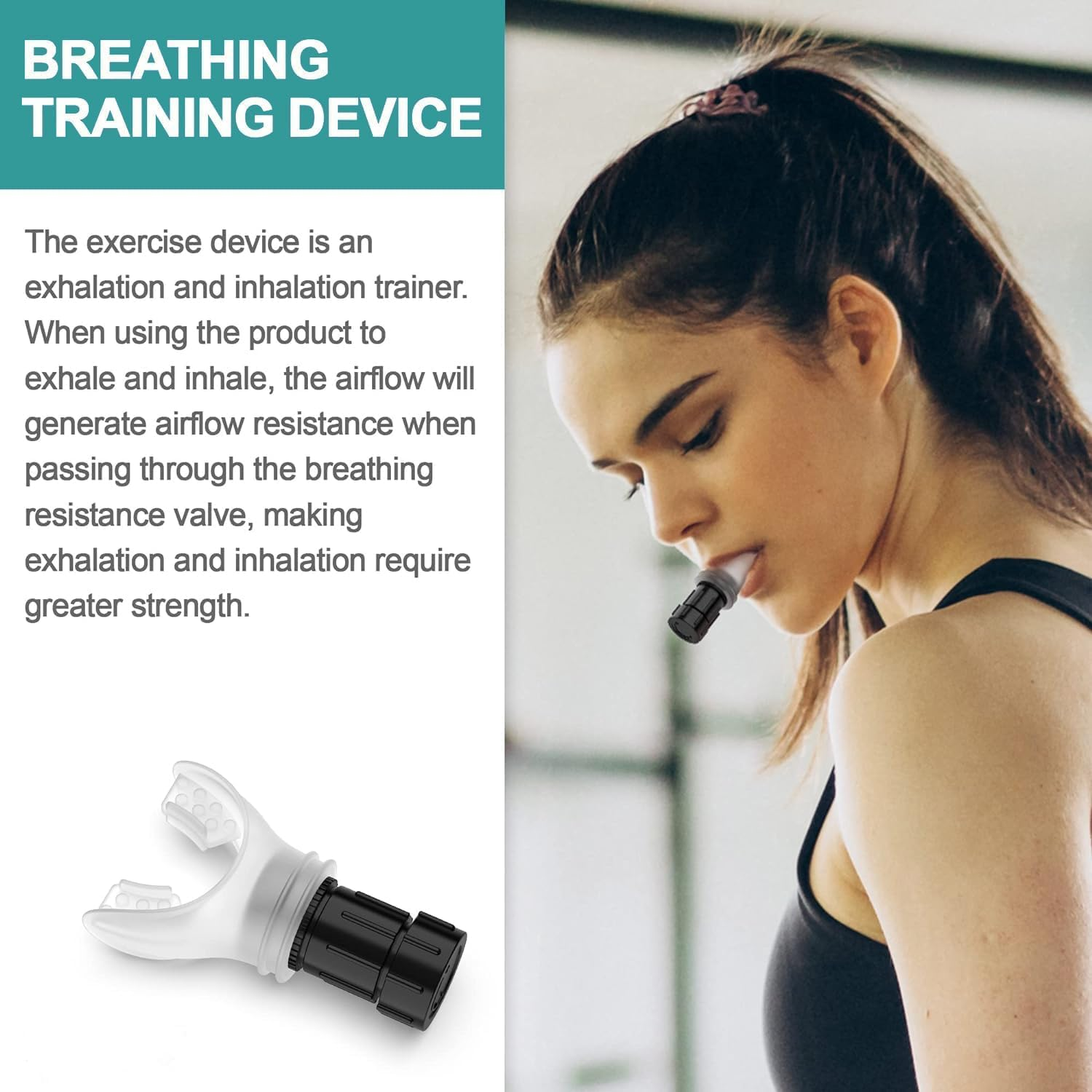 Airvantage Natural Breathing Exerciser Trainer for Drug-Free Respiratory Therapy │ Breathe Easier with Stronger Lungs │ Guided Ebook Included (White) image number 3