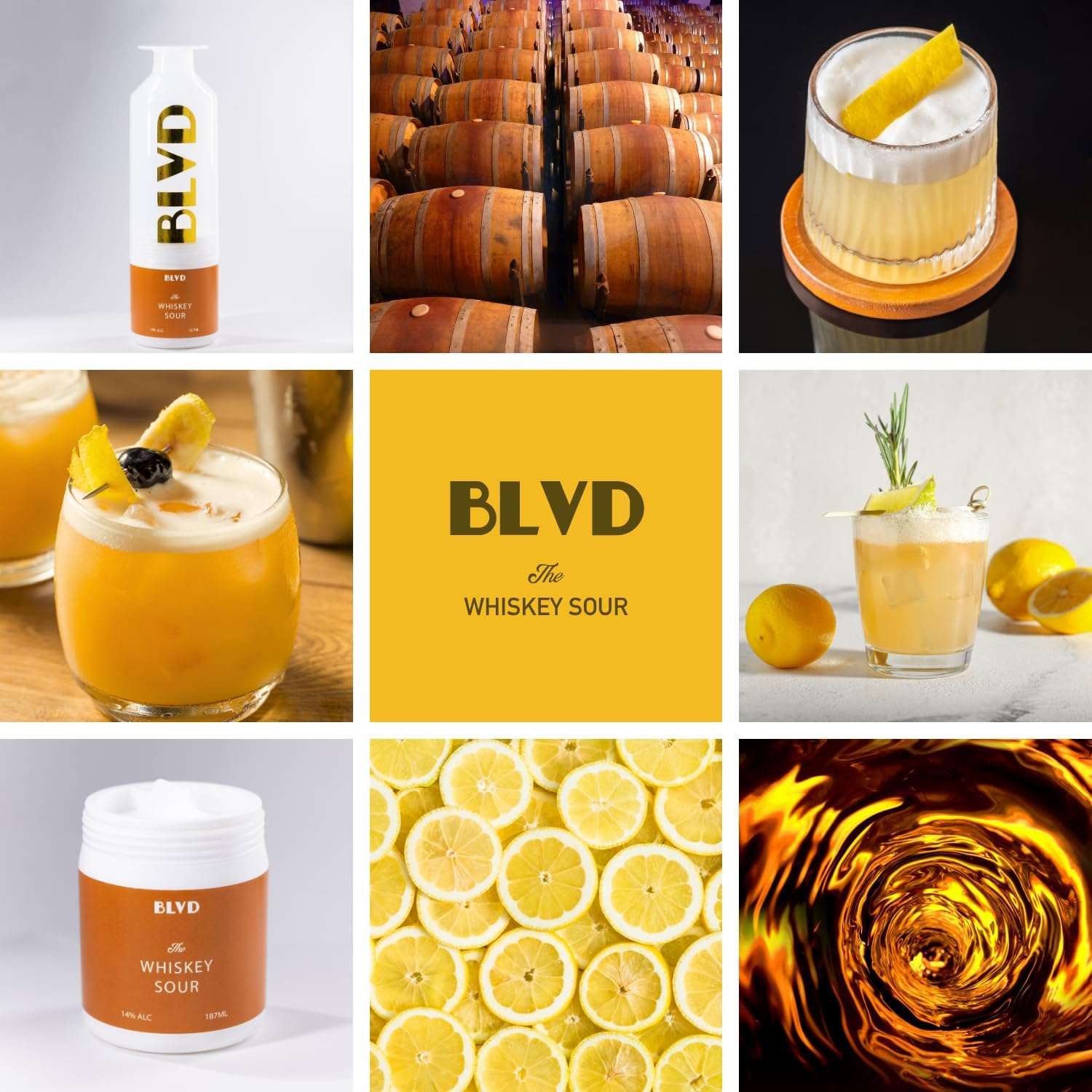 BLVD Whiskey Sour 3 Pack with Cocktail Shaker image number 1
