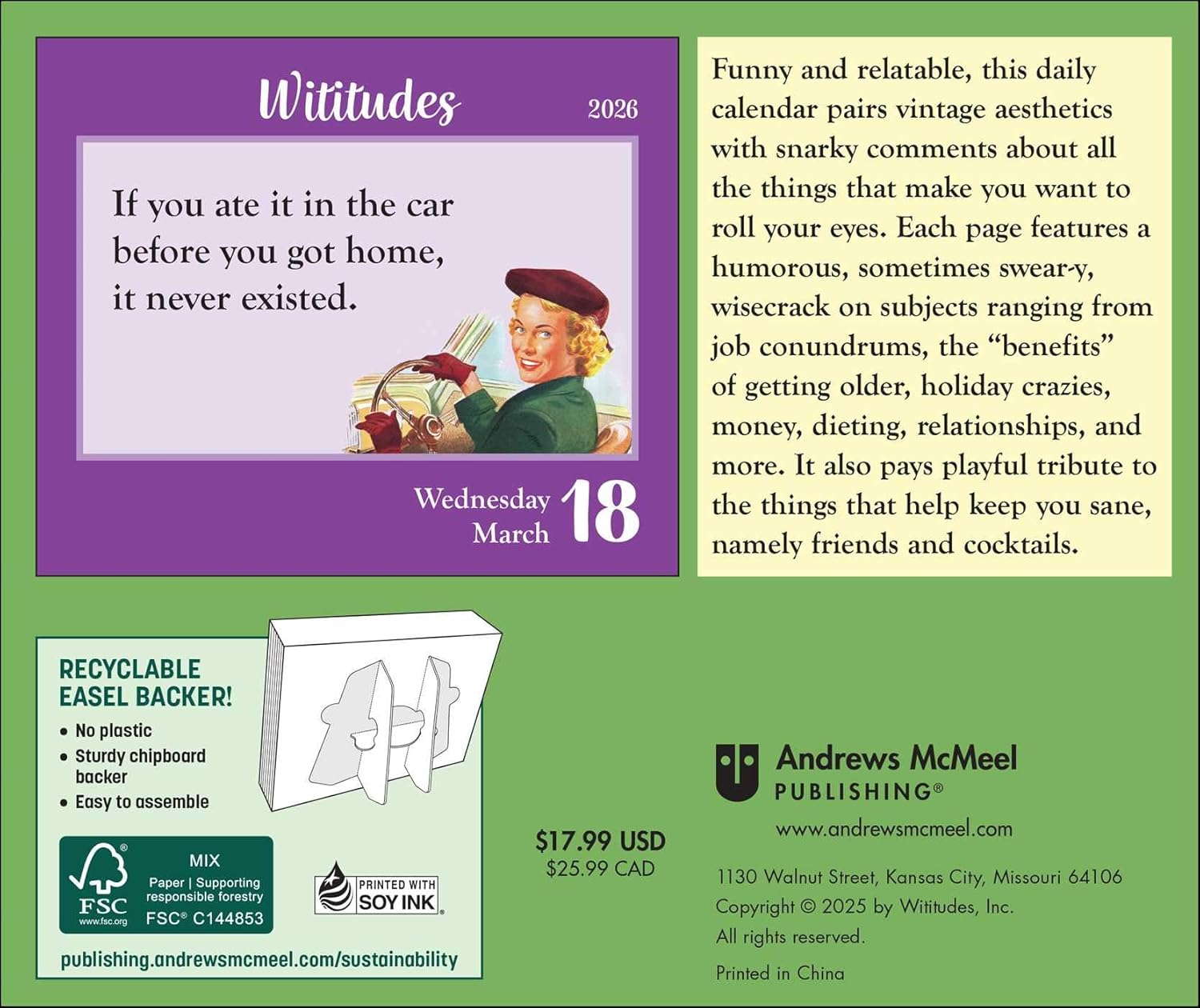 Wititudes 2026 Day-To-Day Calendar: Some Things Are Best Said with an Eye Roll image number 4