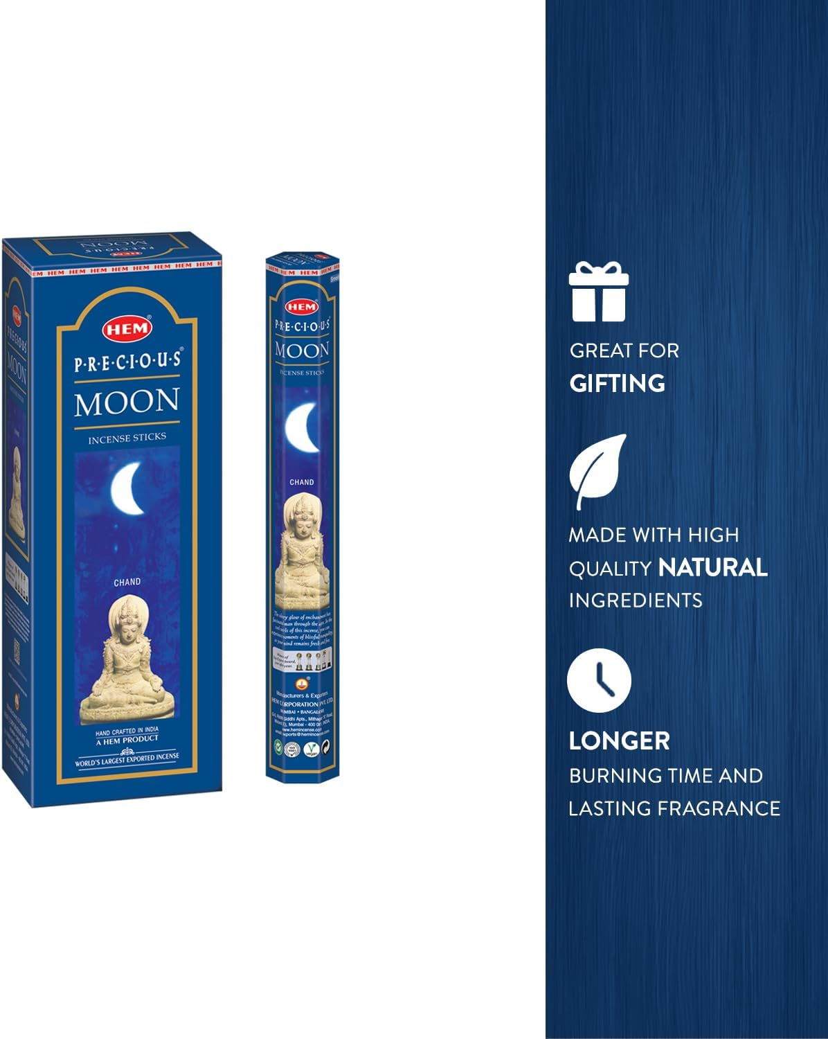 The Moon - Box of Six 20 Gram Tubes - Hem Incense