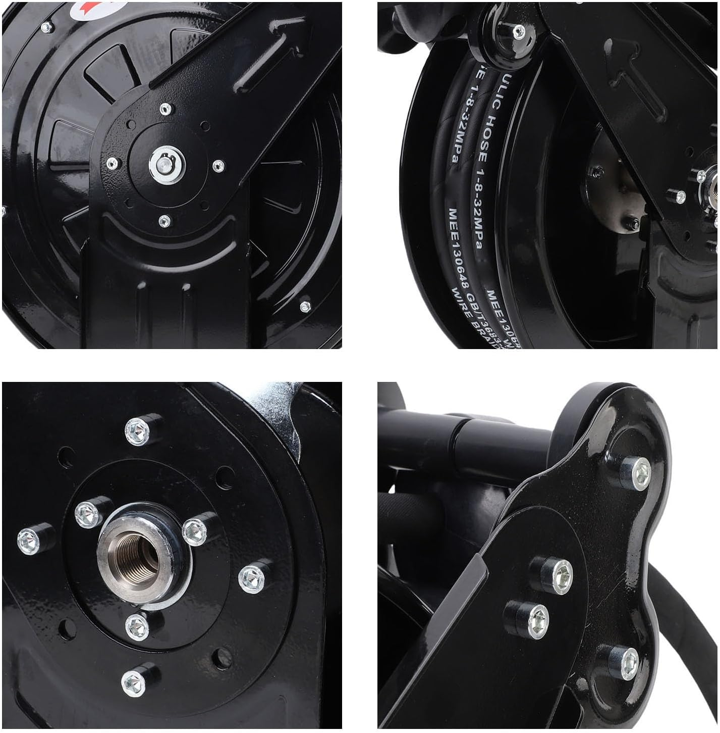 Marhynchus Power Wash Hose Reel Pressure Washer Hose Reel High Pressure 32.81Ft Heavy Duty Carbon Steel for Automotive Gardening Home Renovations image number 5