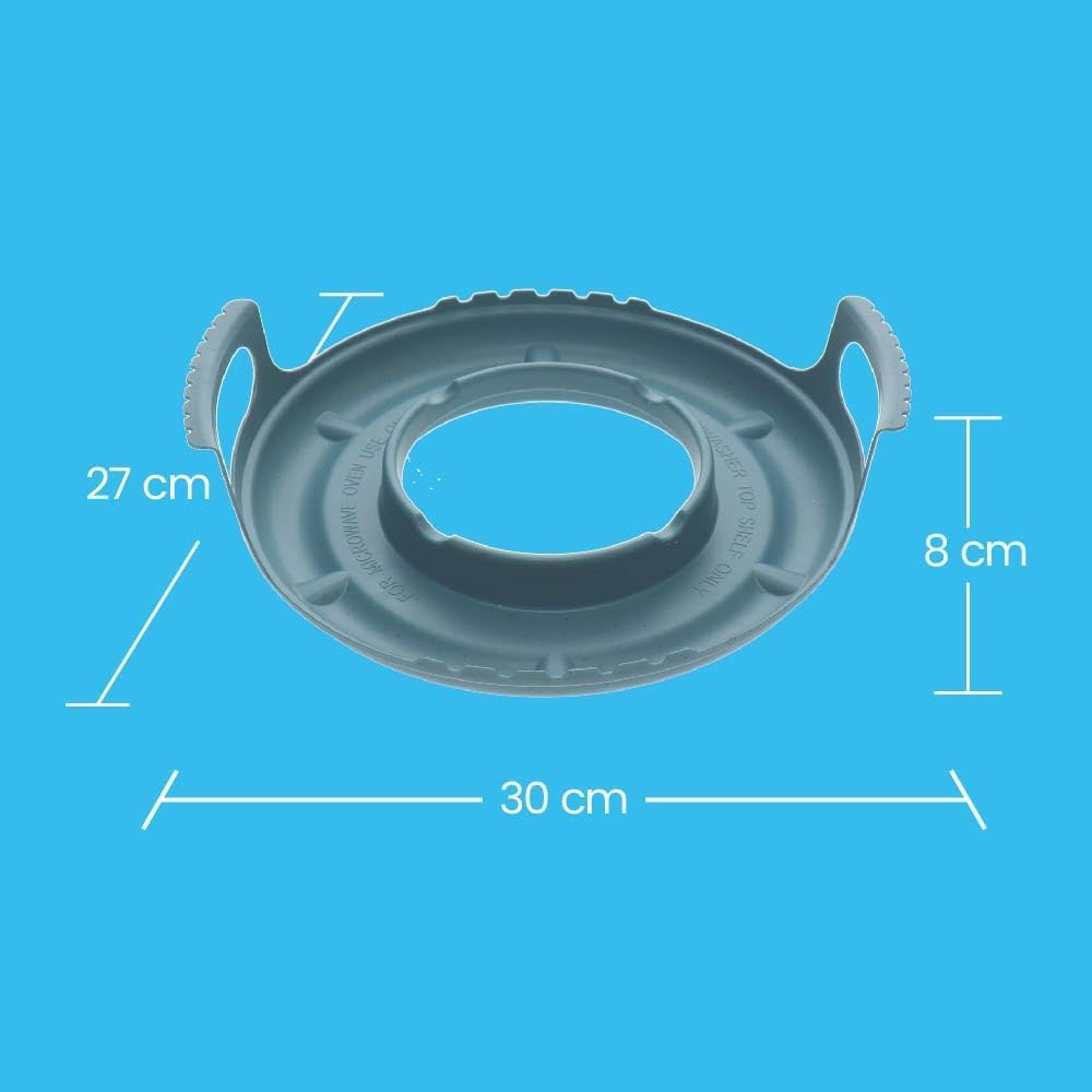 White Magic 100% Ocean Bound Plastic Microwave Cool Caddy &ndash; Spill-Proof Microwave Holder with Raised Edges | Bpa-Free, Dishwasher & Freezer Safe, Protects Hands from Burns image number 1