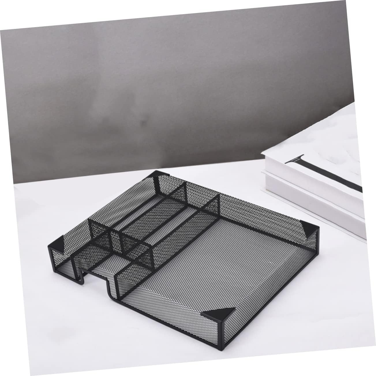 Parliky Mesh File Rack Metal Holder for Desk for Office Organization File Basket for Desk for Home Storage Folder Holder