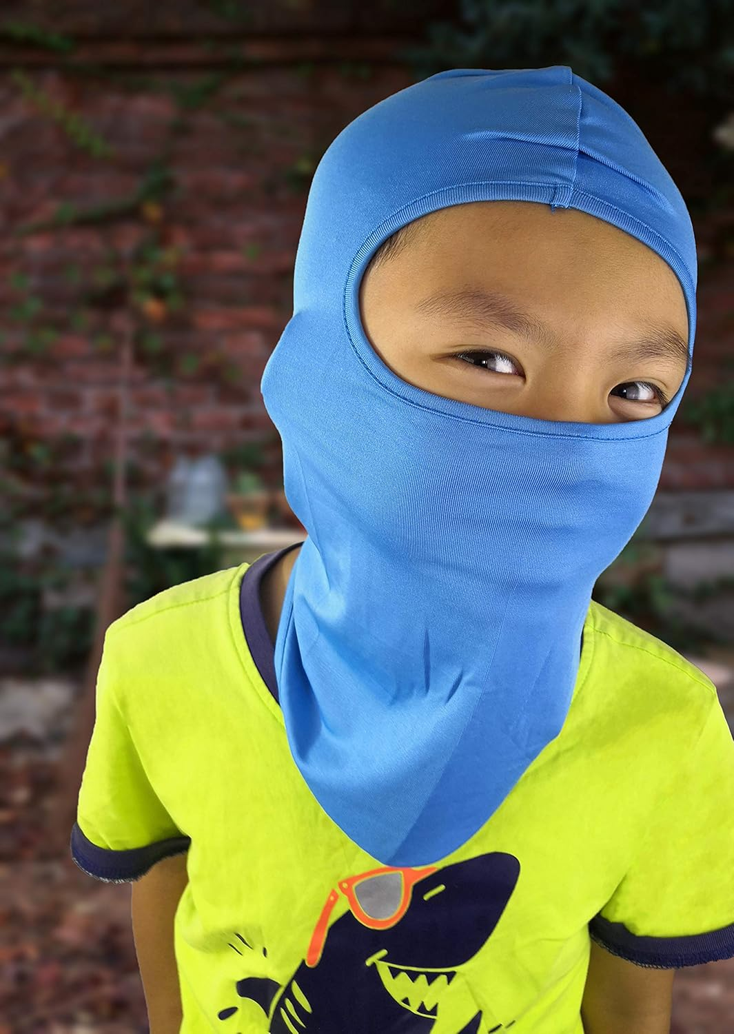 Kids Thin Hood Balaclava,Ski Face Mask Balaclava for Child (20 Colors) - Coffee image number 3