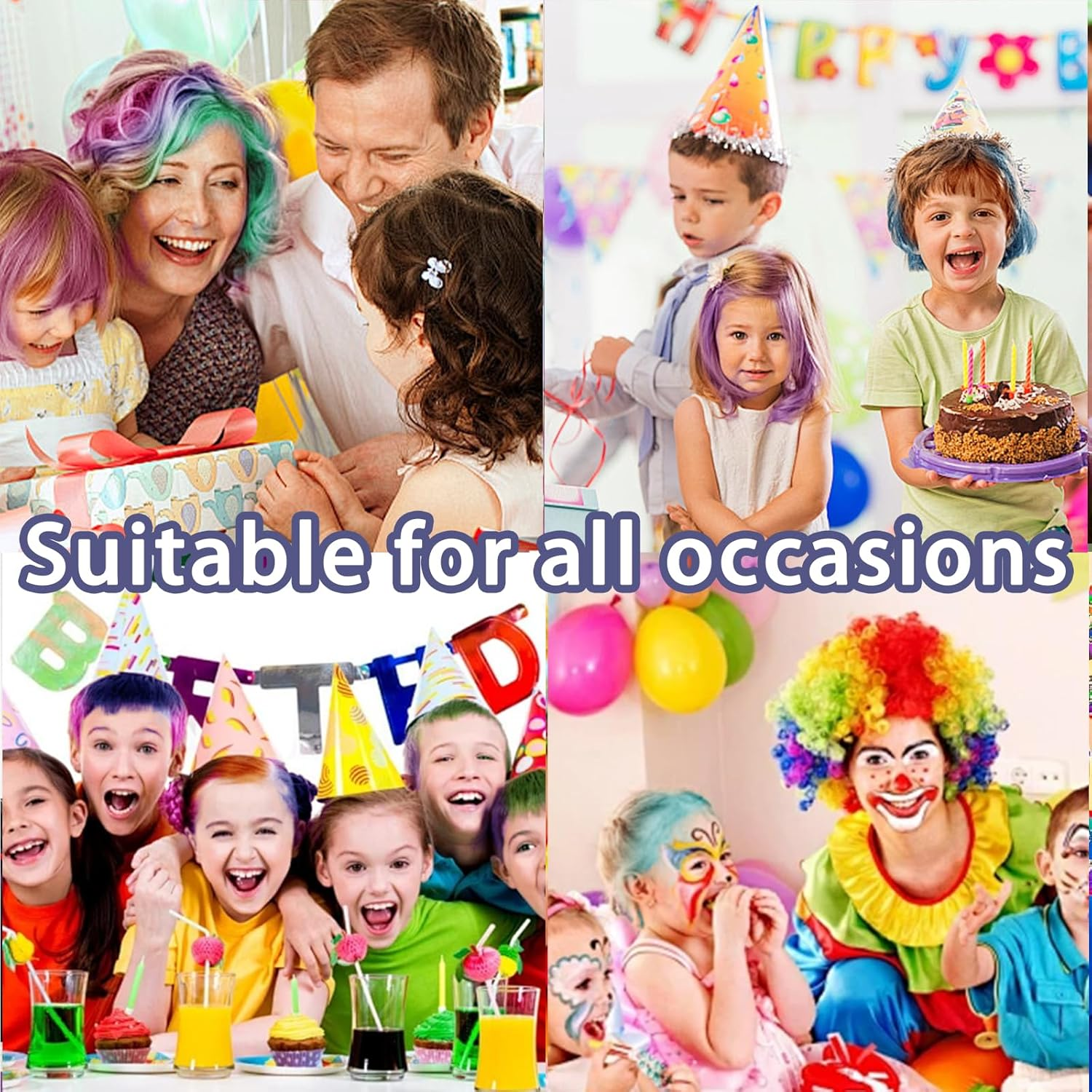 HAIOLORPRO 10PCS Hair Chalk for Girls, Temporary Hair Color Washable, Temporary Hair Dye for Kids Women Men, Gifts for Teens Girls, Boys, Kids, Halloween, Cosplay, Party