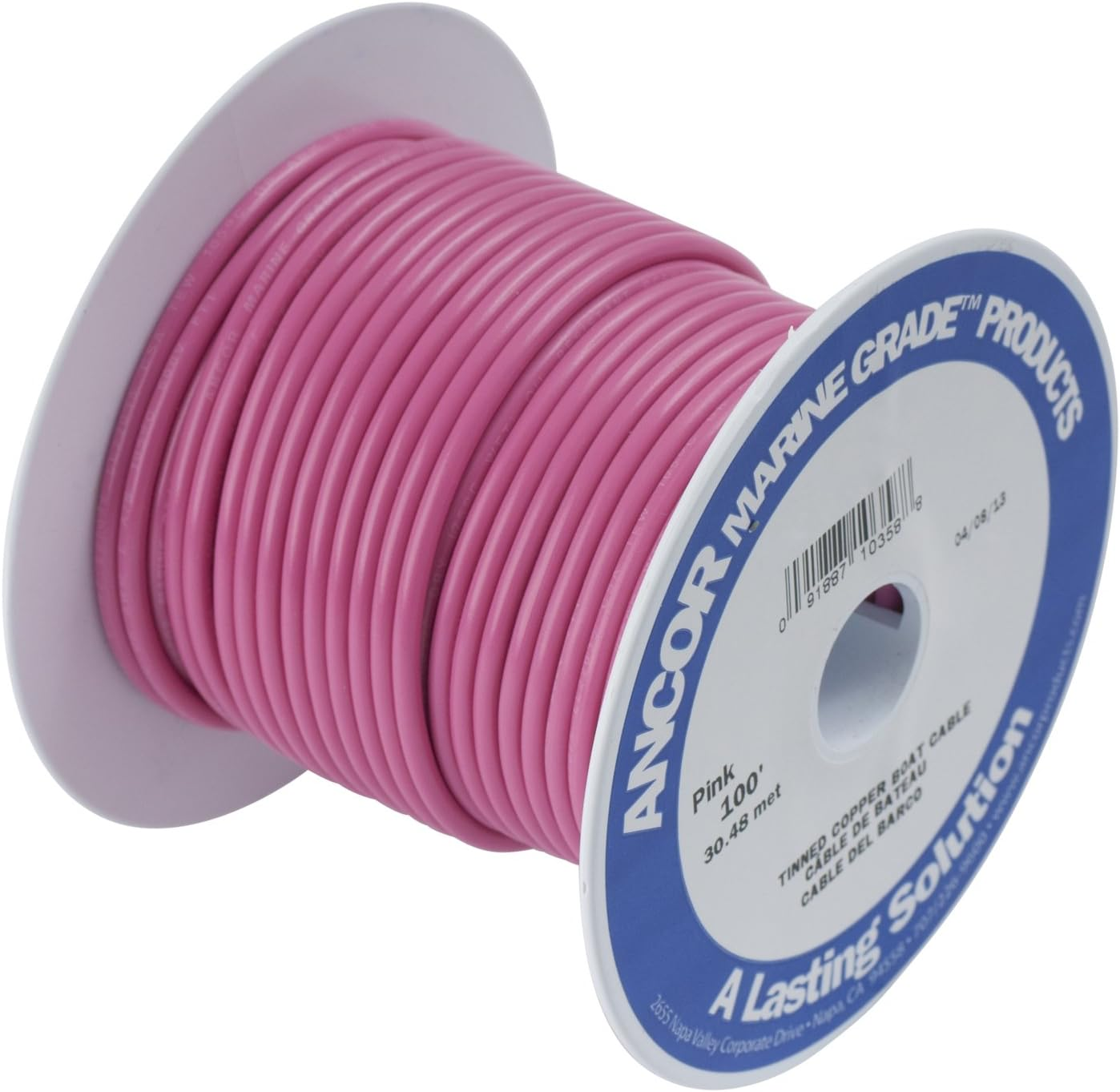 Ancor Marine Grade Primary Wire and Battery Cable - 250 Feet, 12 Awg, Pink