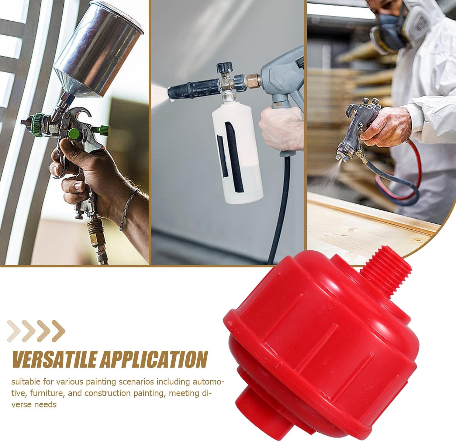 KONTONTY 4Pcs Air Compressor Paint Sprayer Accessories with Water Separator Ball High Performance Filter Trap for Uniform Automotive Paint Application and Equipment Maintenance image number 1