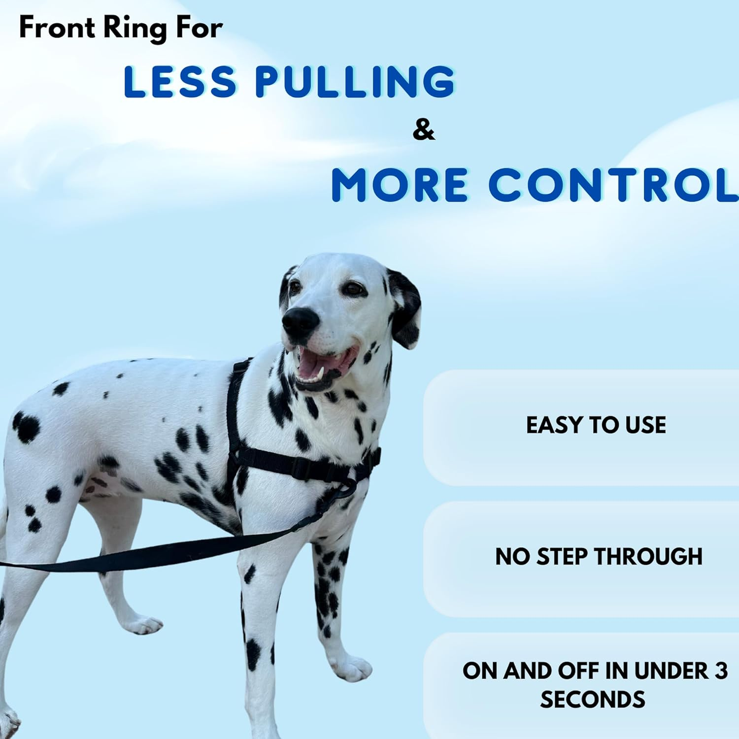 Shawnco Dream Walk No-Pull Dog Harness- Adjustable, Comfortable, Easy to Use Pet Halter to Help Stop Pulling for Small, Medium and Large Dogs- Art Pattern Designs (Montana Daydream, M) image number 6