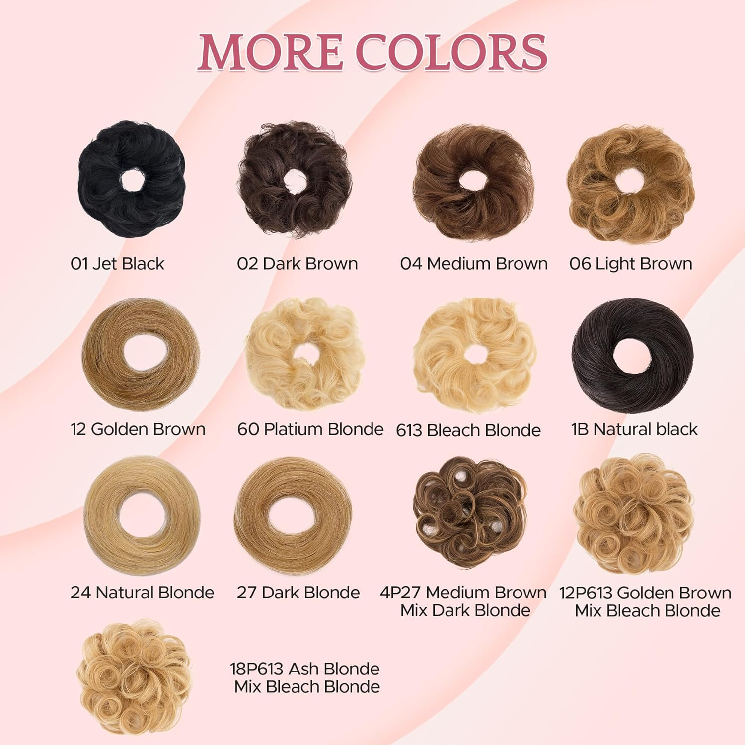 SEGOHAIR Messy Real Hair Bun Scrunchie Human Hair Piece for Women Updo Donut Bun Hairpiece Straight #02 Dark Brown image number 5