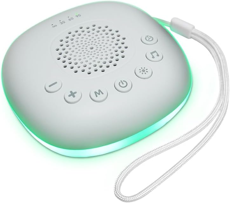 White Noise Machine, Portable Sound Machine for Baby Adult Sleeping, 20 Soothing Sounds White Noise Shush,8 Types of Lighting Night Lights, 30-60-90Min Timer, Bluetooth Connection image number 5